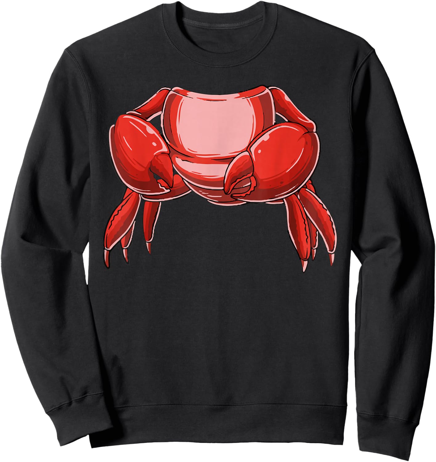 Headless Crab Costume Funny Fishing Crab Lovers Halloween Sweatshirt - Sweatshirt | Black