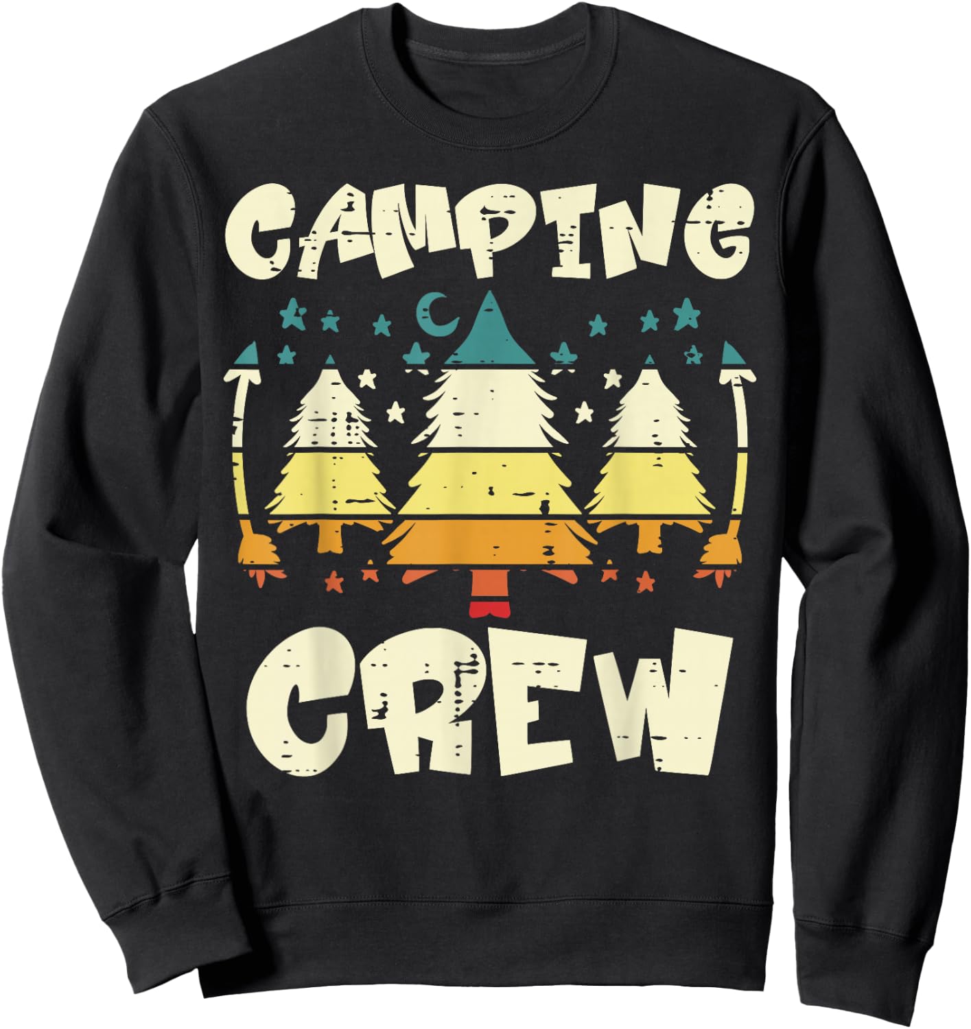 Camping Crew Family Camper Women Men Kids Girls Boys Sweatshirt - Sweatshirt | Black