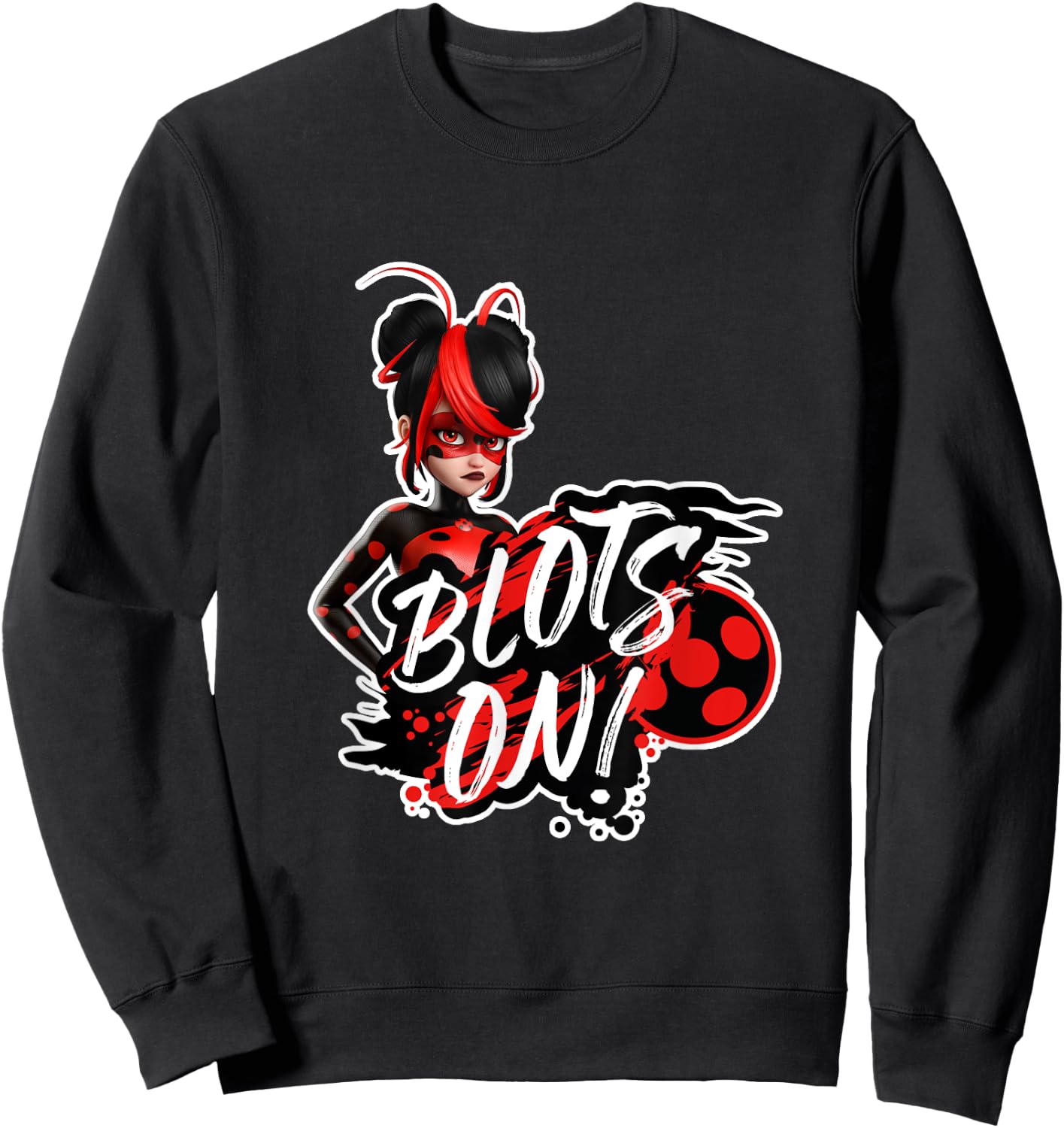 Miraculous Ladybug Shadybug and Claw Noir Blots On Sweatshirt - Sweatshirt | Black
