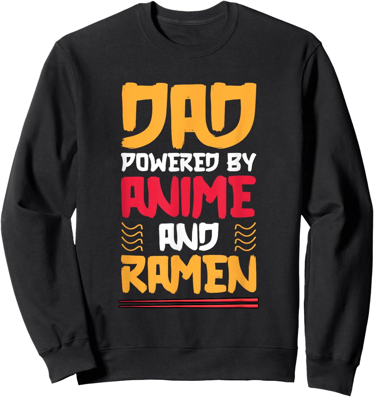 Anime Fathers Day Japanese Manga Otaku Kawaii Anime Dad Sweatshirt - Sweatshirt | Black