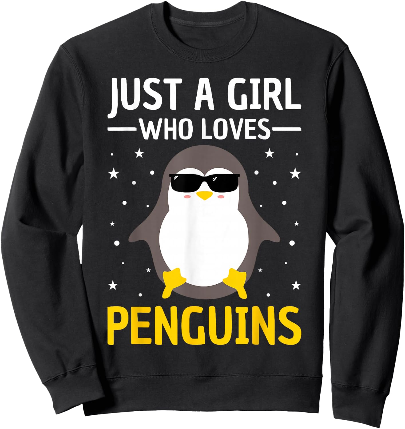 Penguin Lovers Just A Girl Who Loves Penguins Women Penguin Sweatshirt - Sweatshirt | Black