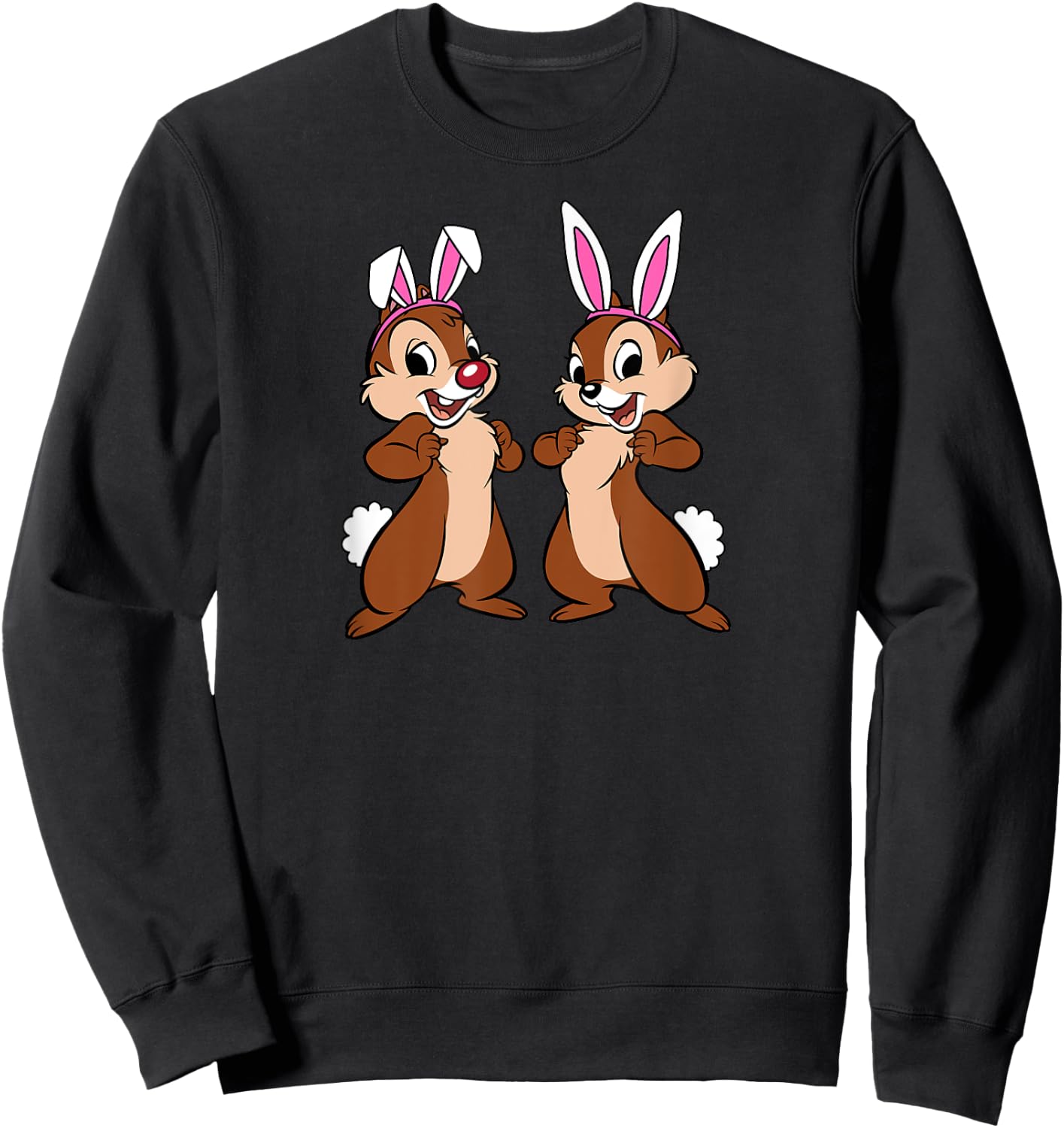 Amazon Essentials Disney Chip 'n' Dale Spring Easter Bunny Ears Sweatshirt - Sweatshirt | Black