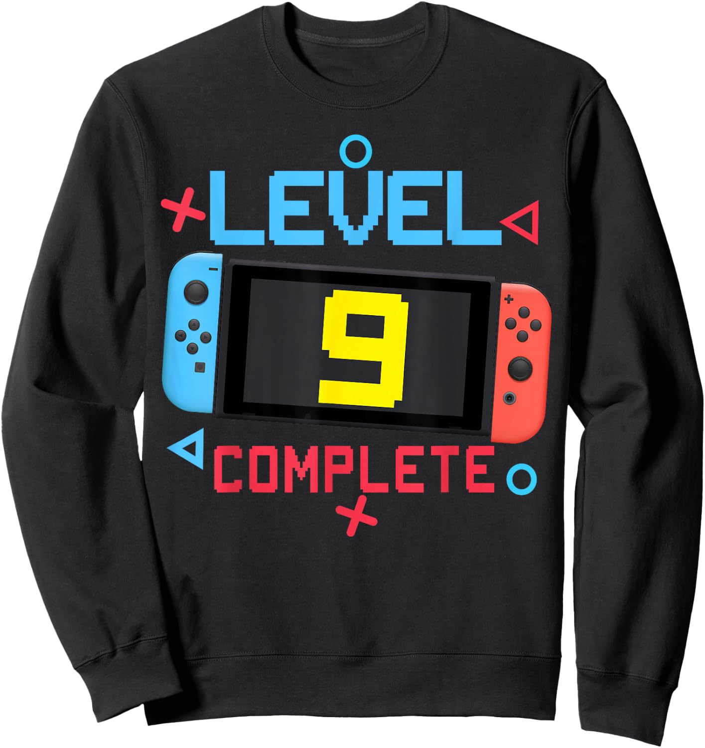Level 9 Complete Boy 9 Years Old Bday 9th Birthday Gifts Sweatshirt - Sweatshirt | Black