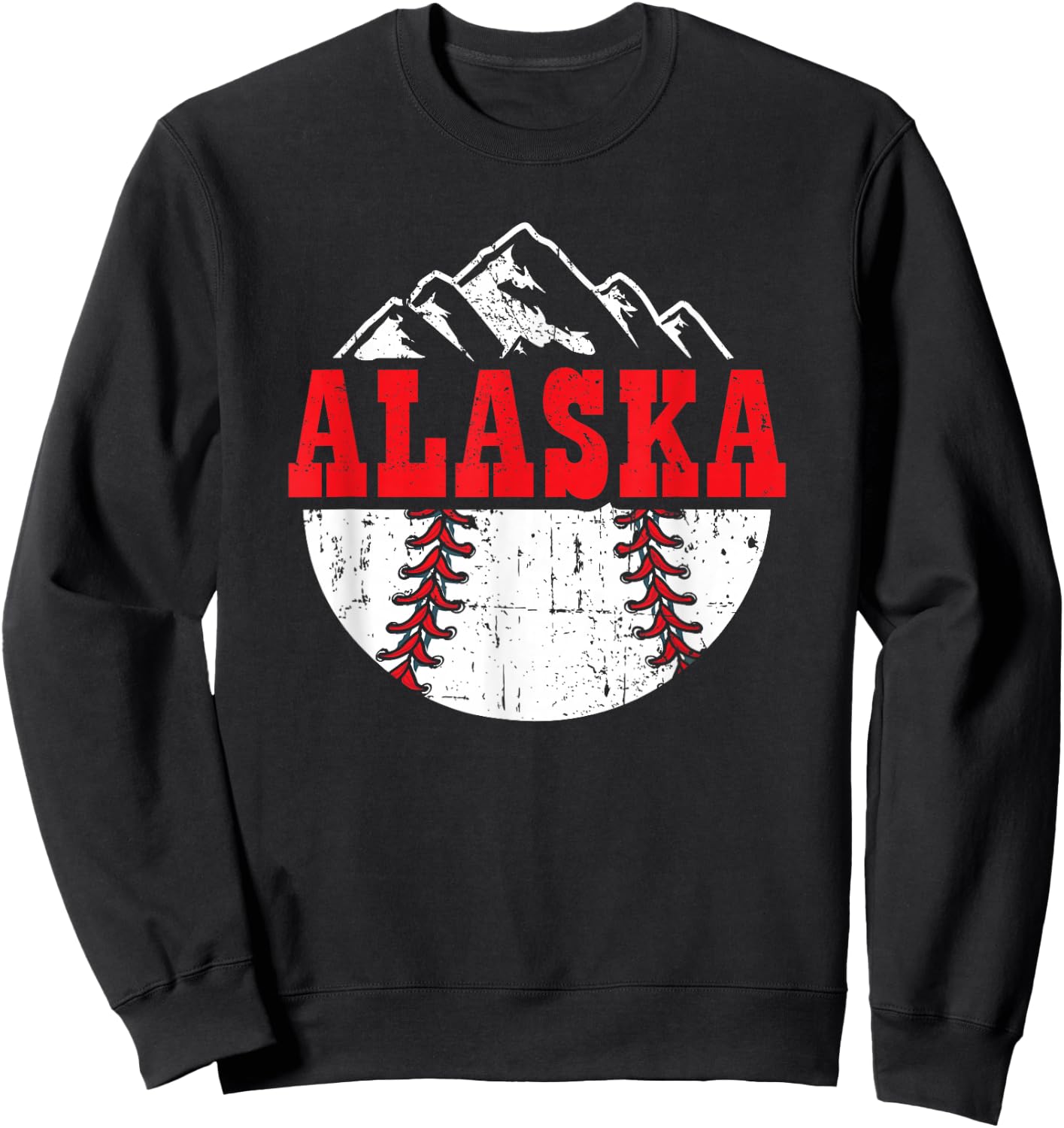 Alaska Baseball Team Player Gift | Alaskan, Softball, Sports Sweatshirt - Sweatshirt | Black
