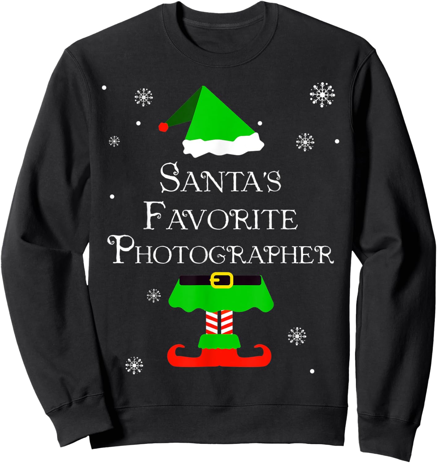 Santa's Favorite Photographer Sweatshirt - Sweatshirt | Black