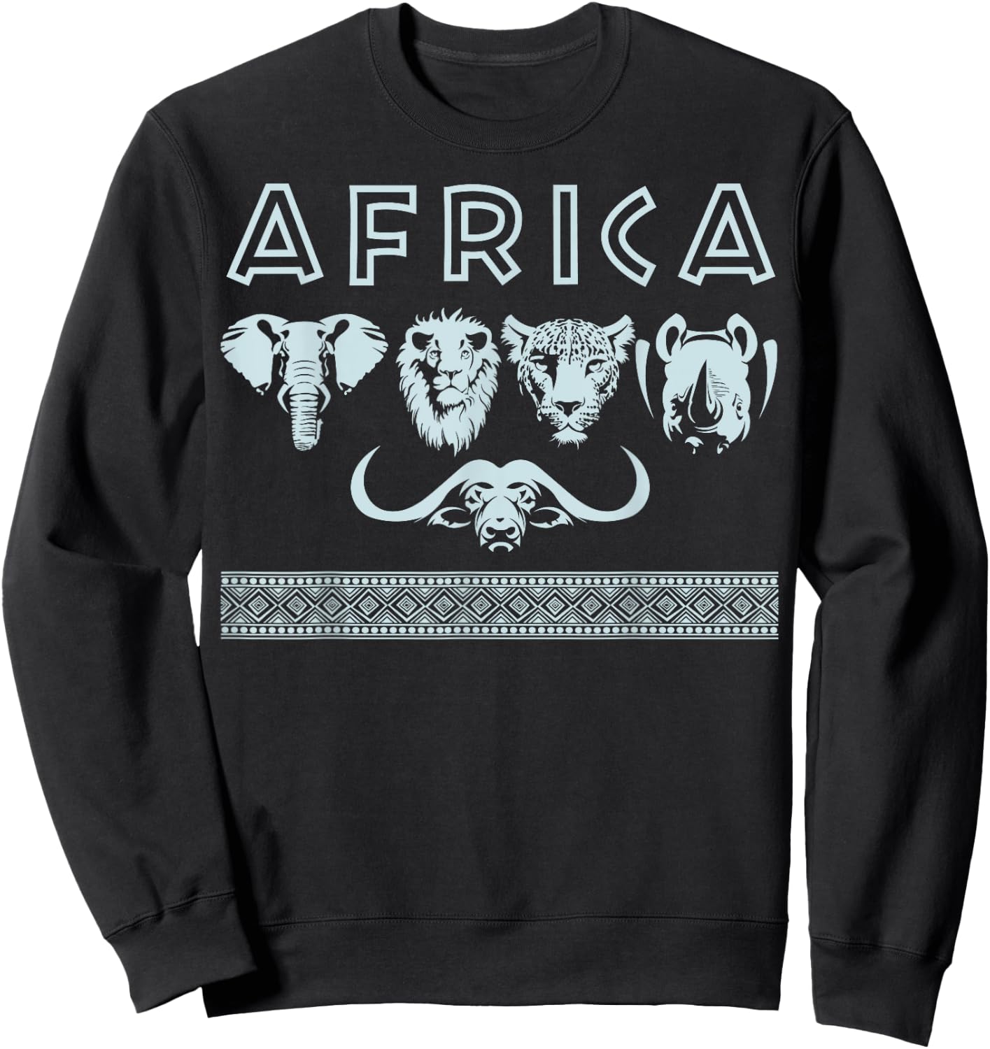 AFRICA Shirt Big 5 Wildlife Safari Hunting Gift Sweatshirt - Sweatshirt | Black