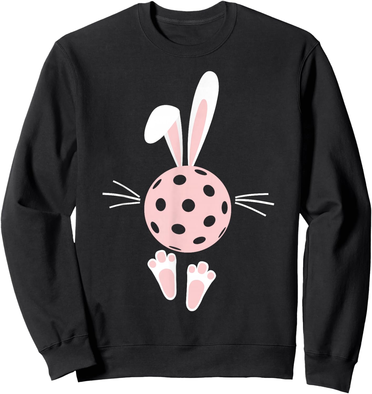 Pickleball Lover Easter Bunny Ears Feet Kids Toddler Adult Sweatshirt - Sweatshirt | Black