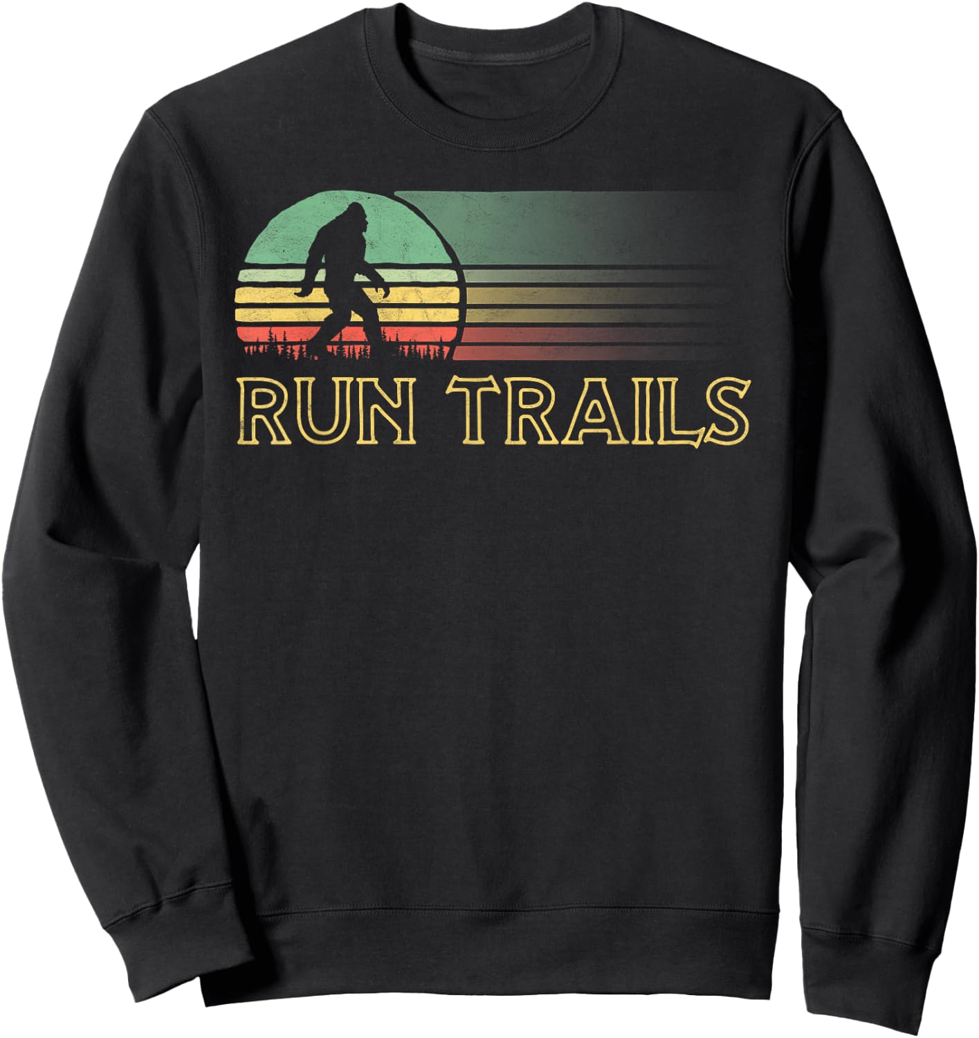 Bigfoot Runner Vintage Trail Ultra Marathon Sweatshirt - Sweatshirt | Black