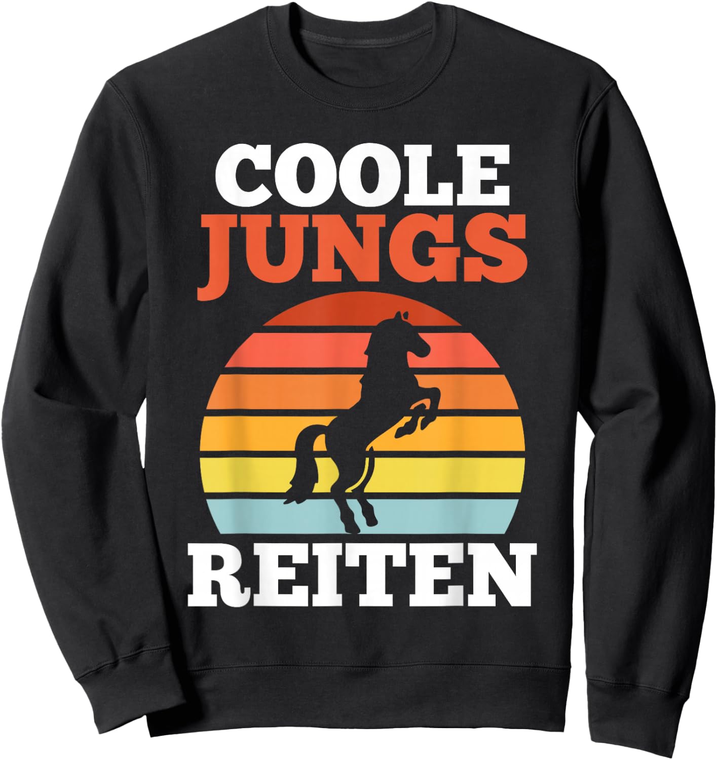 Reiter Pferd Coole Jungs Reiten Sweatshirt - Sweatshirt | Black