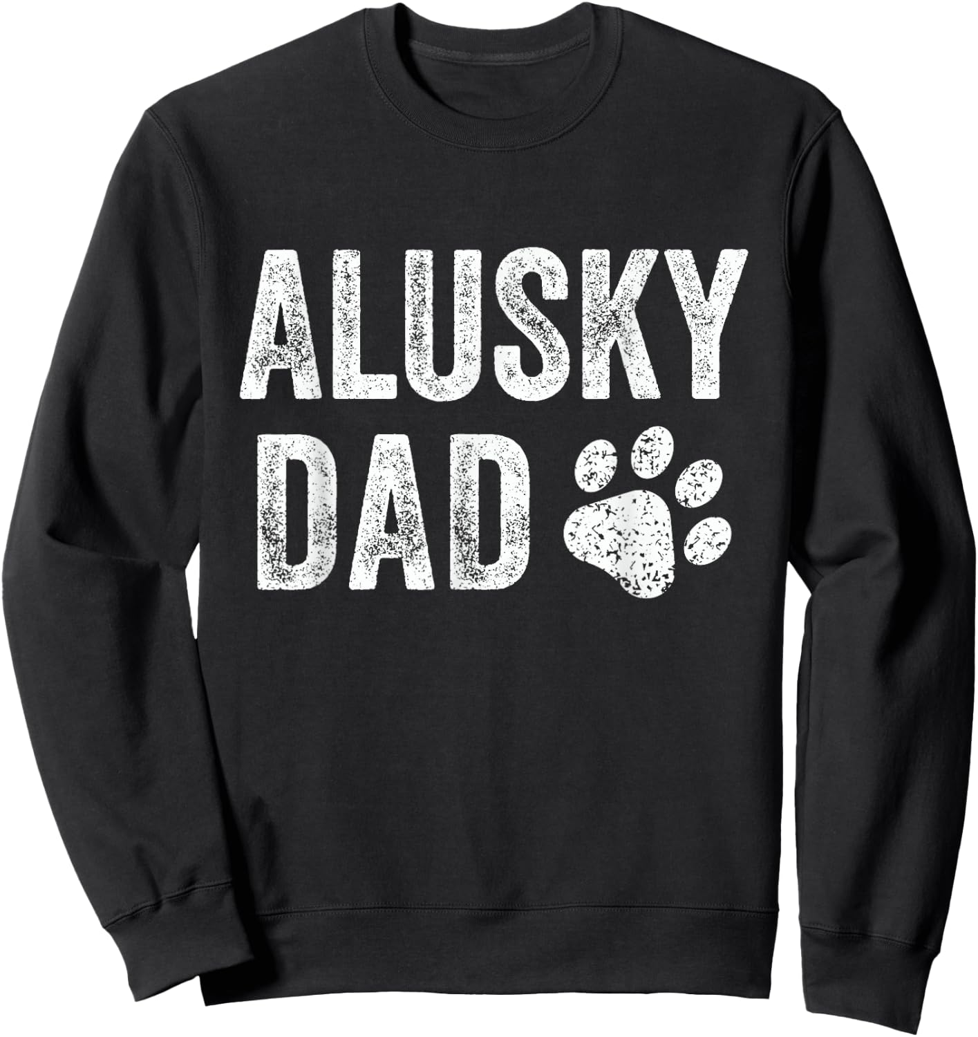 Retro Alusky Dad Papa Father's Day Alusky Lovers Sweatshirt - Sweatshirt | Black