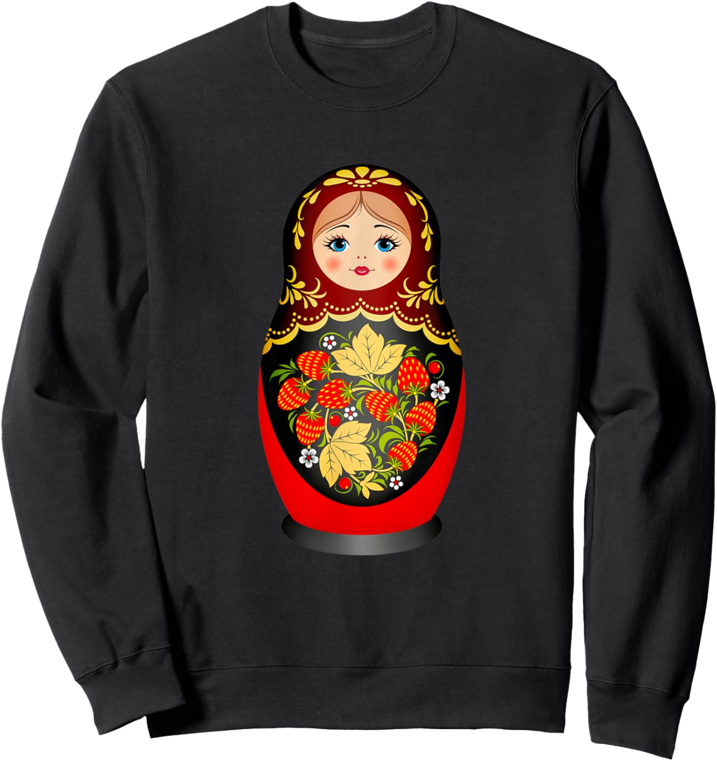 Beautiful Matryoshka Russian Nesting Doll Sweatshirt - Sweatshirt | Black