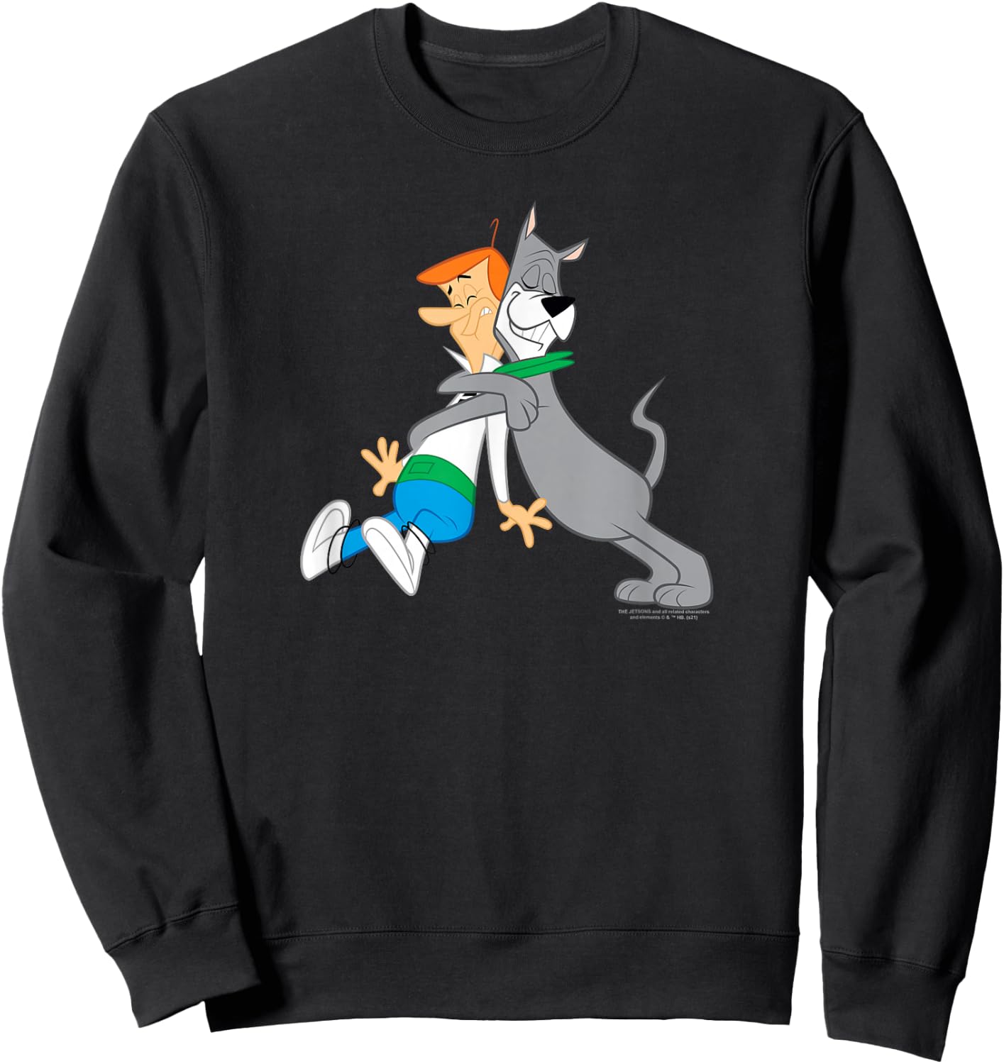 The Jetsons Astro Hugging George Sweatshirt - Sweatshirt | Black