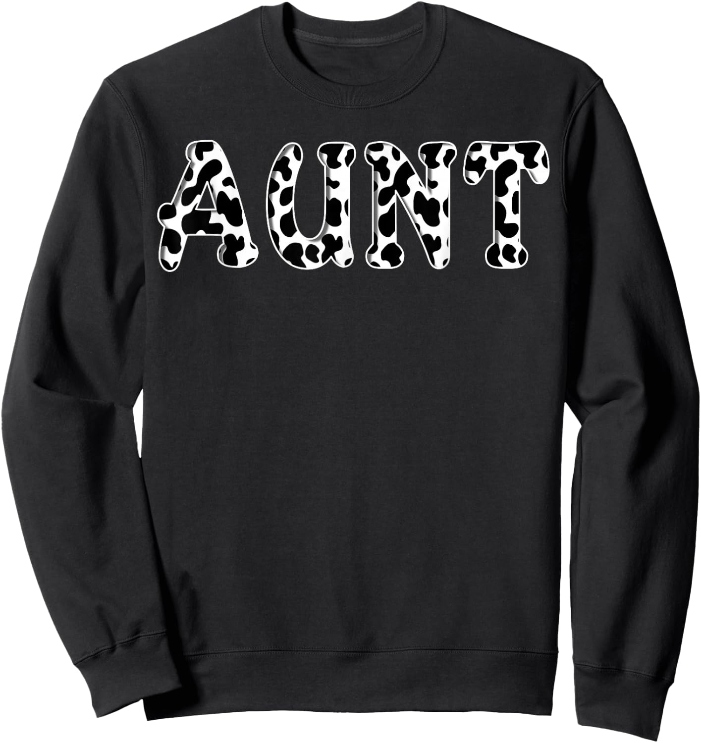 Cow Aunt Birthday Family Matching Girl Boy Farm Birthday Sweatshirt - Sweatshirt | Black