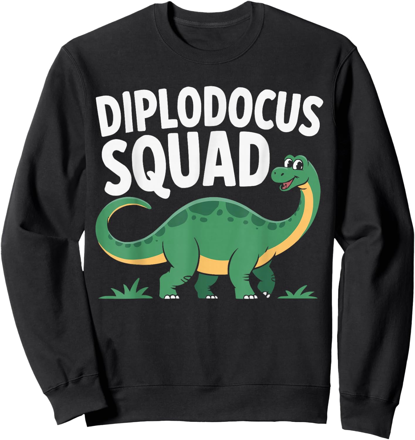 Diplodocus Dinosaur Paleontology Paleontologist Dino Sweatshirt - Sweatshirt | Black