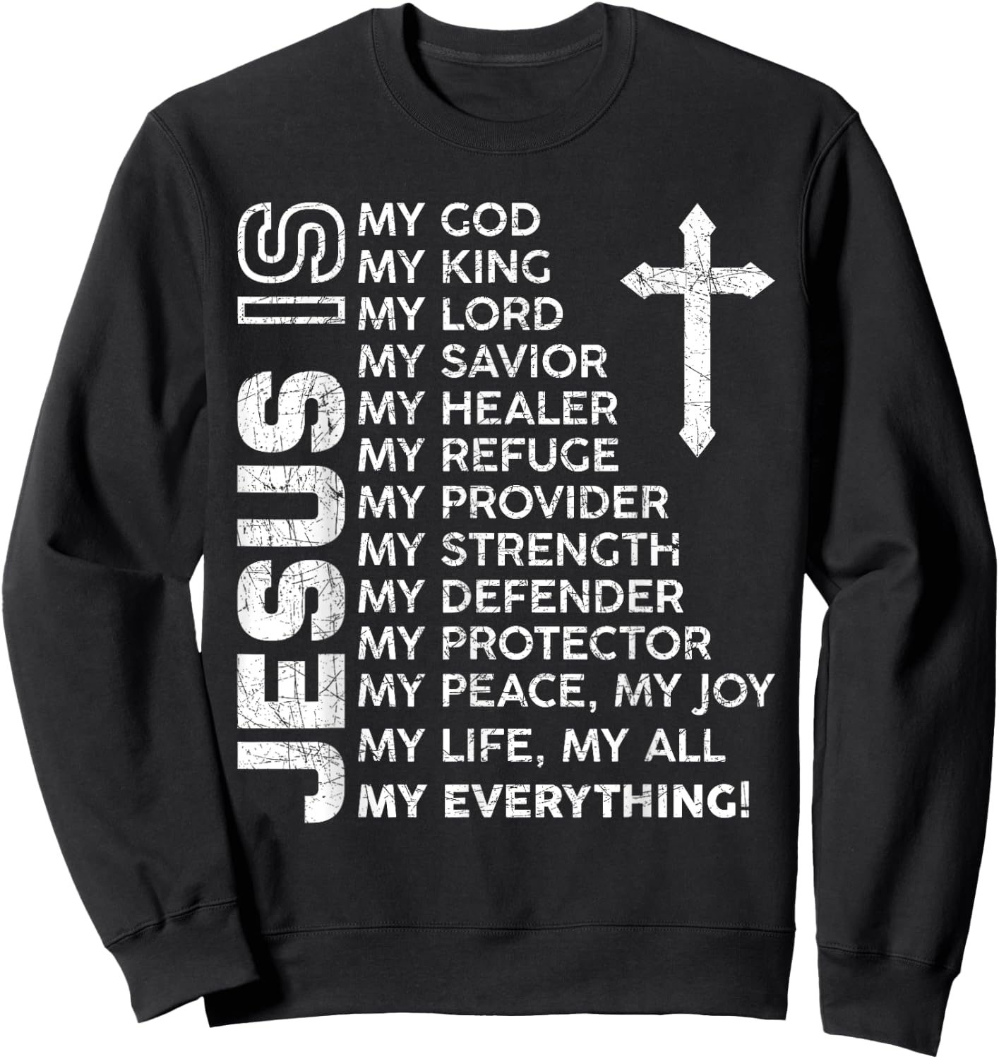 Christian Men Boys Kids Jesus Sweatshirt - Sweatshirt | Black