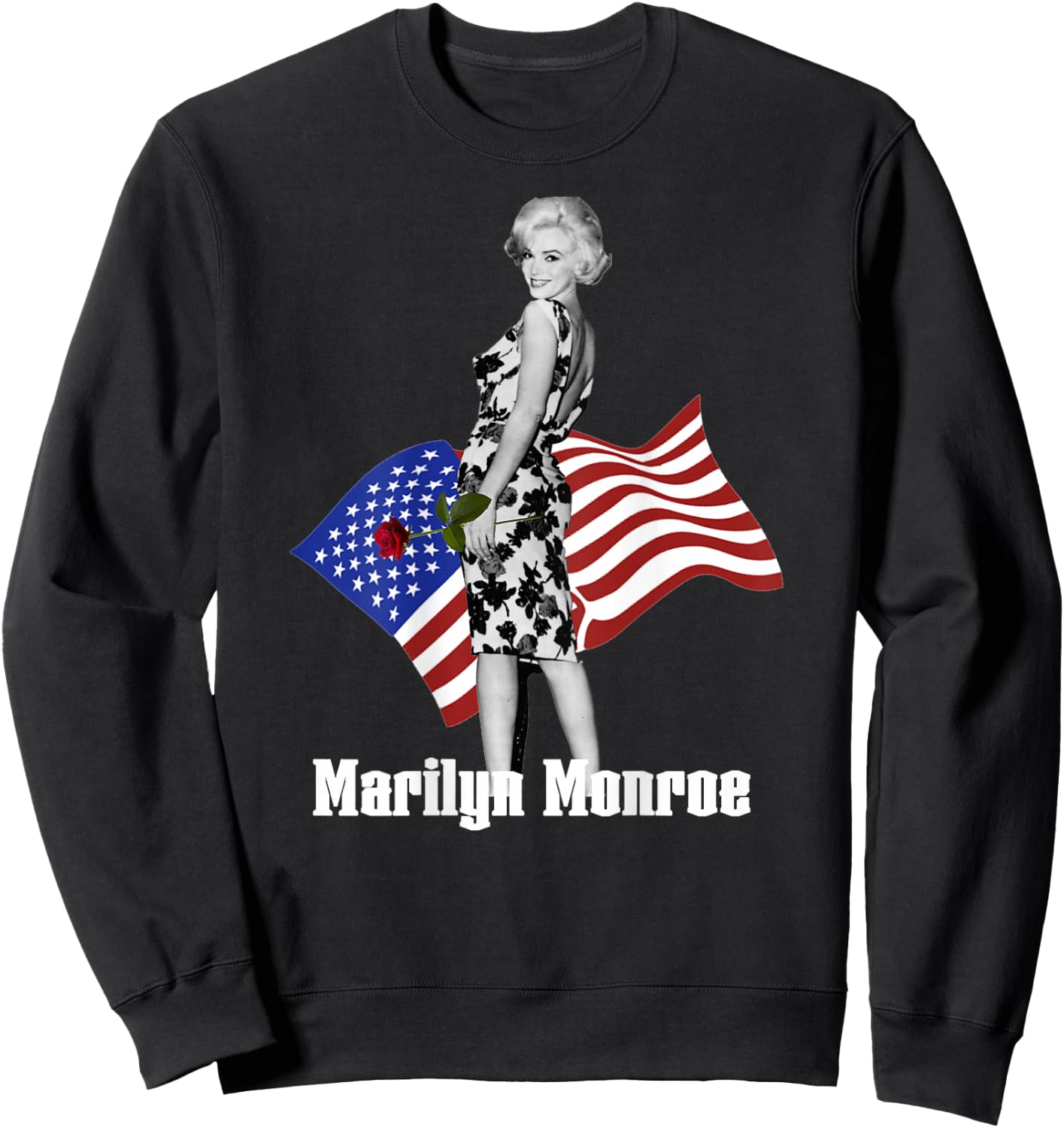 Marilyn Monroe_024_Back Printed Sweatshirt - Sweatshirt | Black