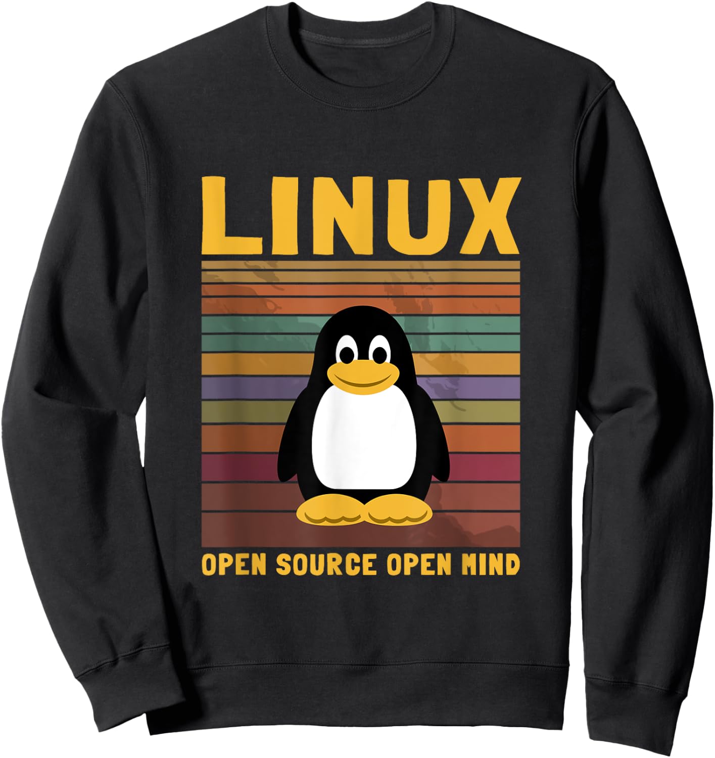 Men's Computer Nerd Linux Root Penguin Tux Saying Gift , black Sweatshirt - Sweatshirt | Black
