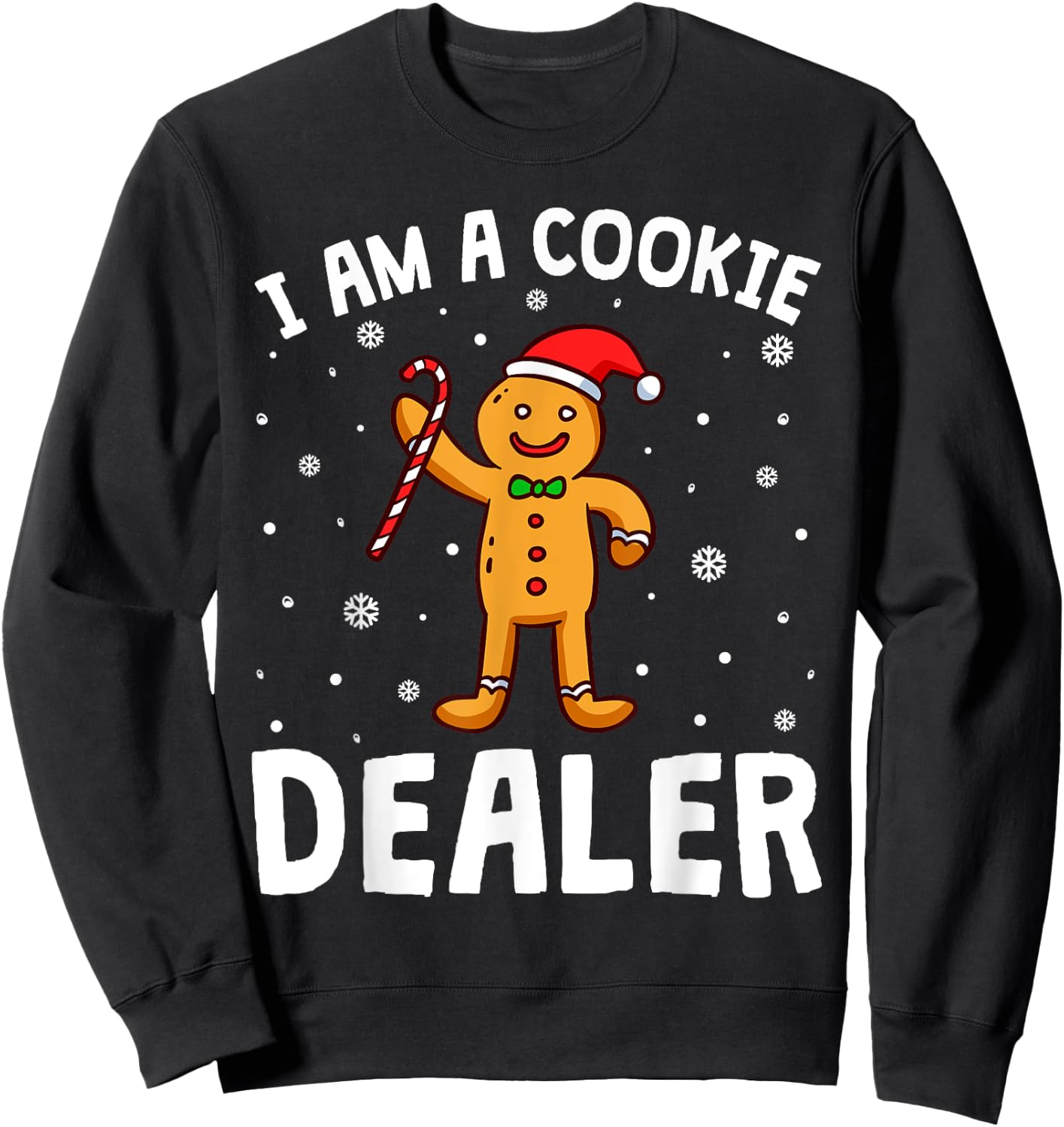 I'm A Cookie Dealer Christmas Seller Baking Crew Boys Girl Sweatshirt - Sweatshirt | Black