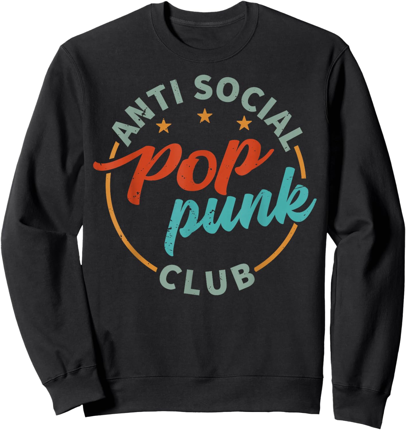 Anti Social Pop Punk Club Sweatshirt - Sweatshirt | Black