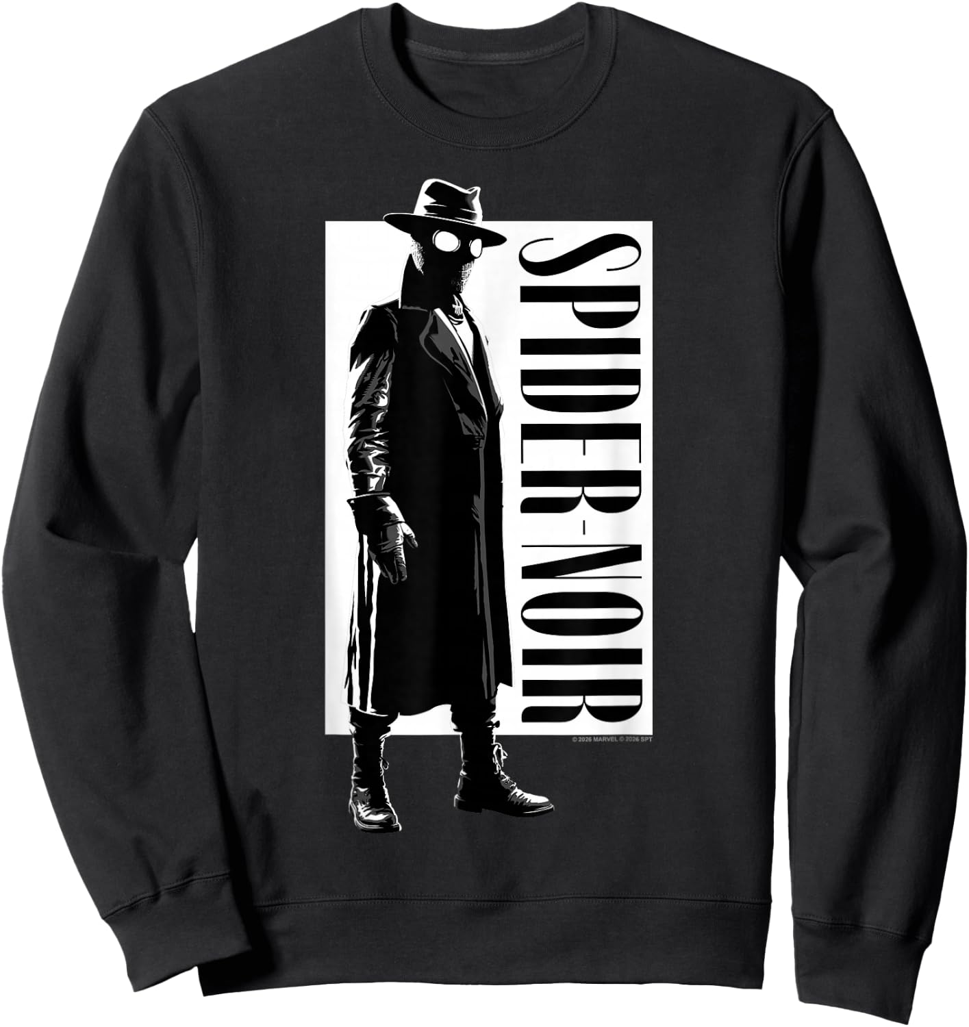 Marvel Spider-Noir Series Spider-Noir Trenchcoat Silhouette Sweatshirt - Sweatshirt | Black