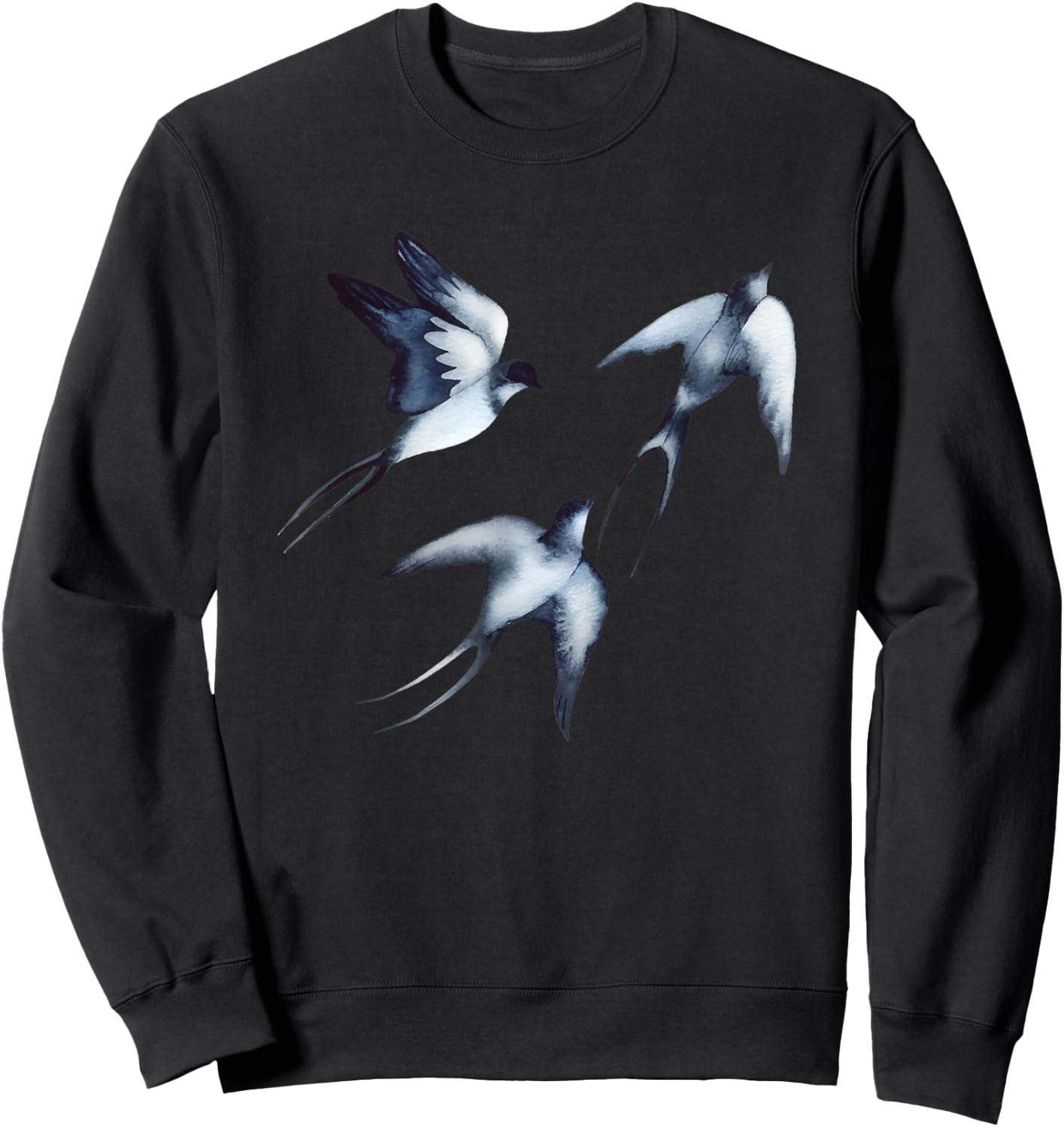 Swallows in Flight Sweatshirt - Sweatshirt | Black