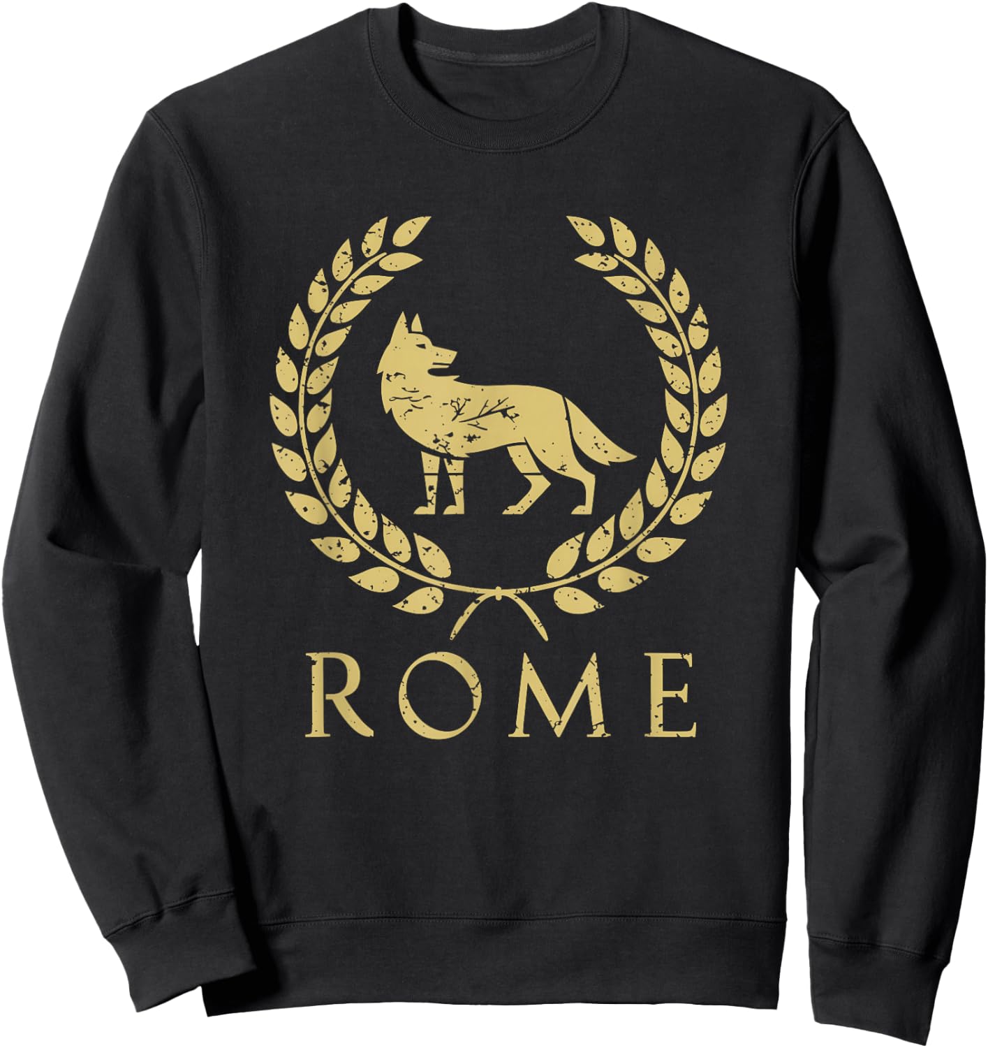Ancient Rome Wolf Symbol of Romulus and Remus Sweatshirt - Sweatshirt | Black