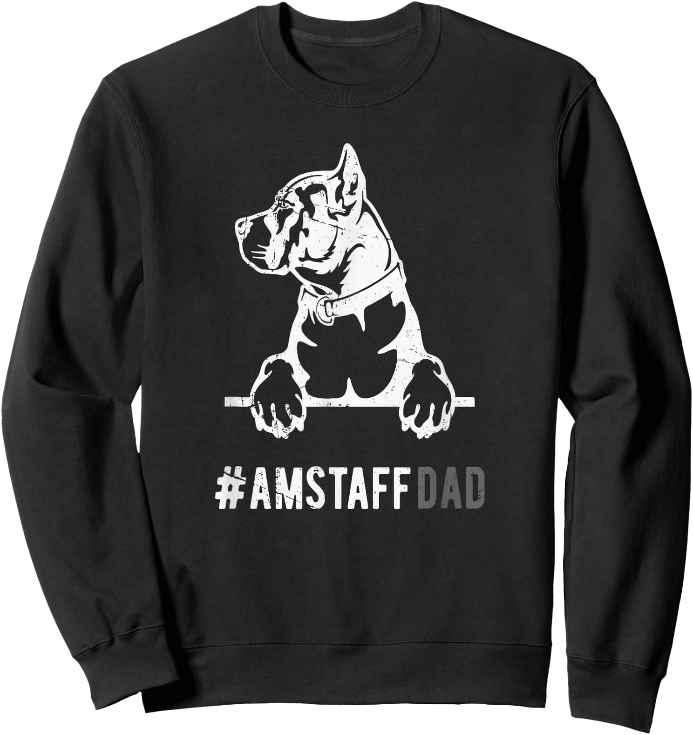 Amstaff Dad Herren Staffordshire Terrier Hund Papa Geschenk Sweatshirt - Sweatshirt | Black