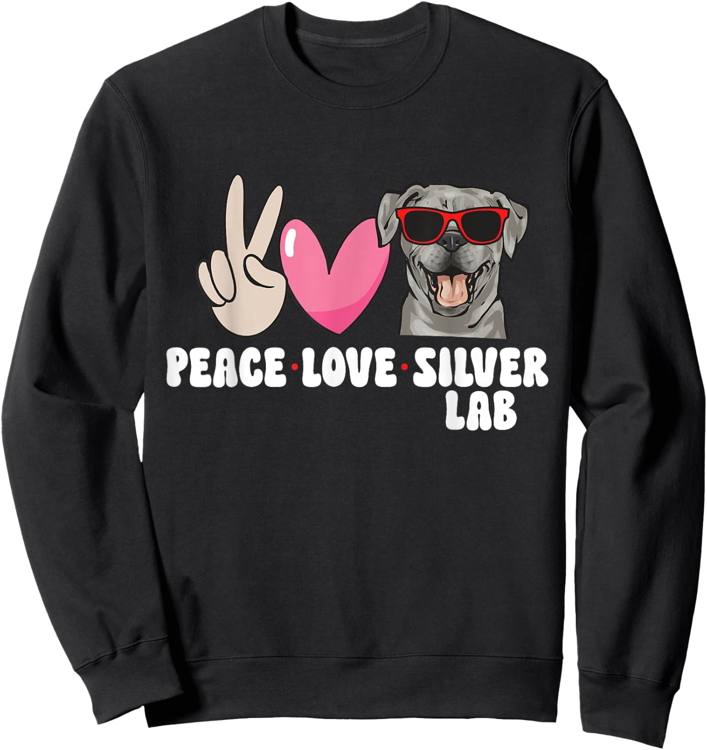 Silver Labrador Retriever Silver Lab Sweatshirt - Sweatshirt | Black