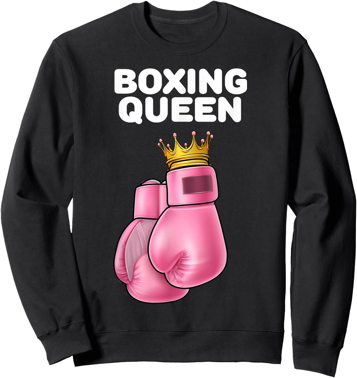 Boxing Queen | Women's Boxing | Girls Boxer Boxing , black Sweatshirt - Sweatshirt | Black