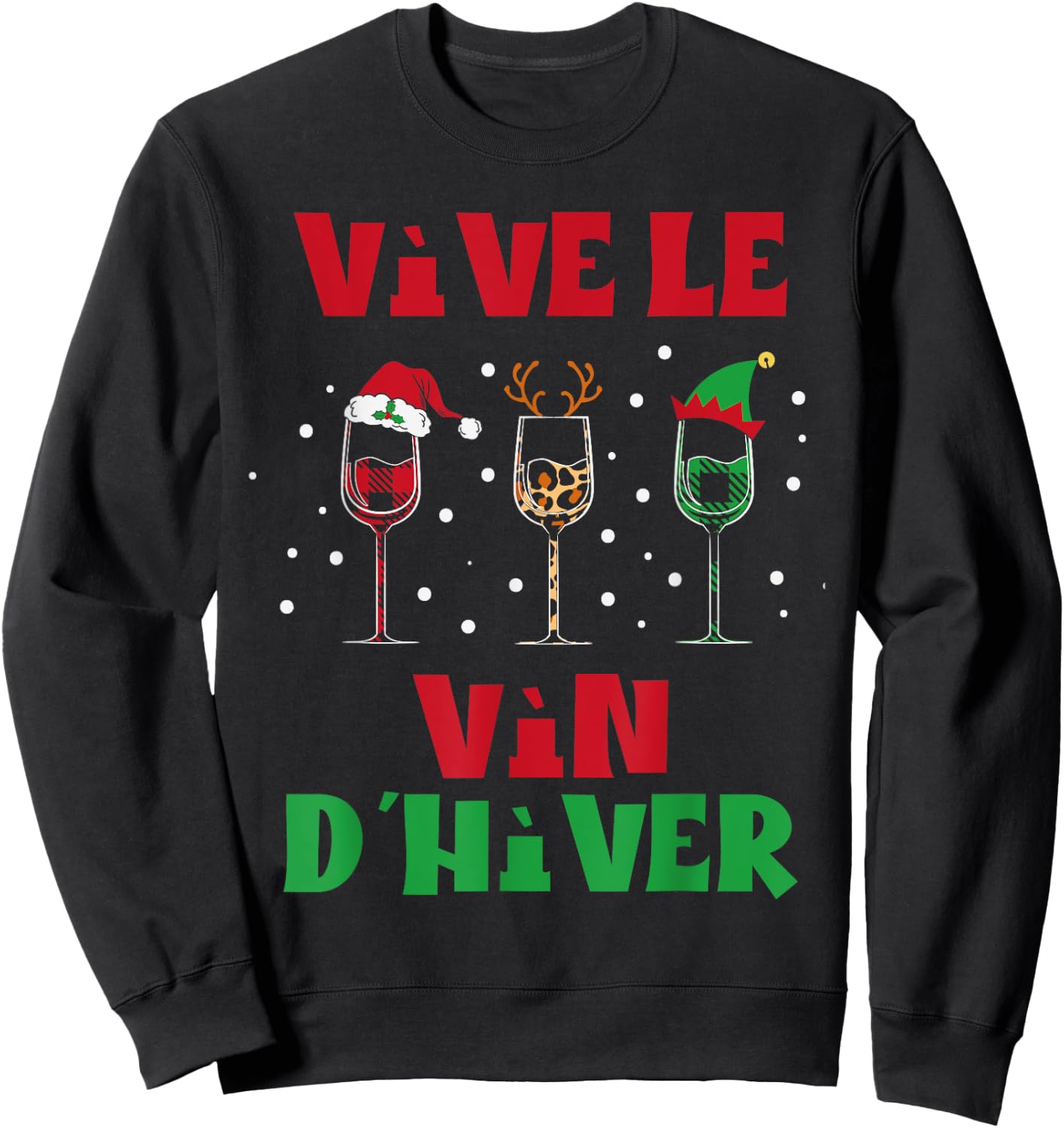 Long live winter wine humor christmas man beauf amateur wine Sweatshirt - Sweatshirt | Black