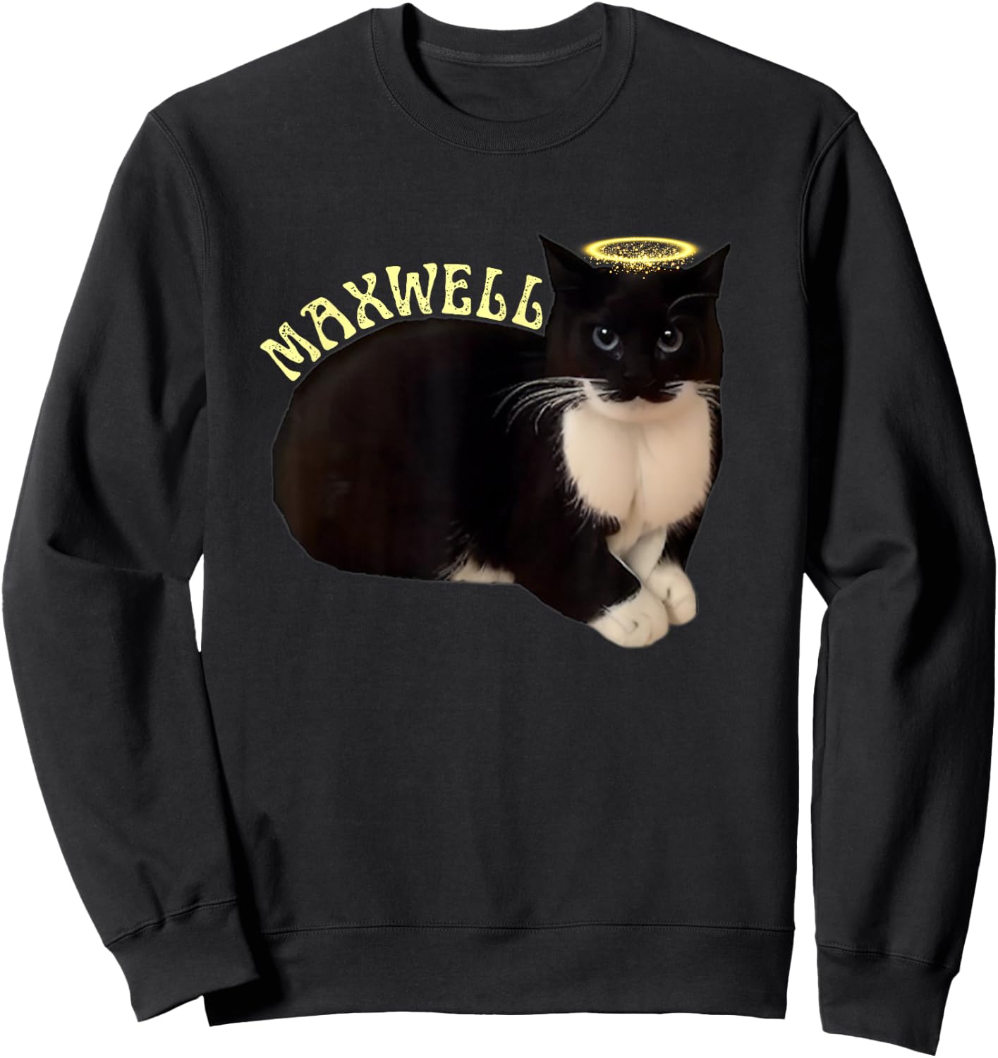 Funny Spinning Cat Maxwell The Tuxedo Cat Meme Women Girls Kids Sweatshirt - Sweatshirt | Black