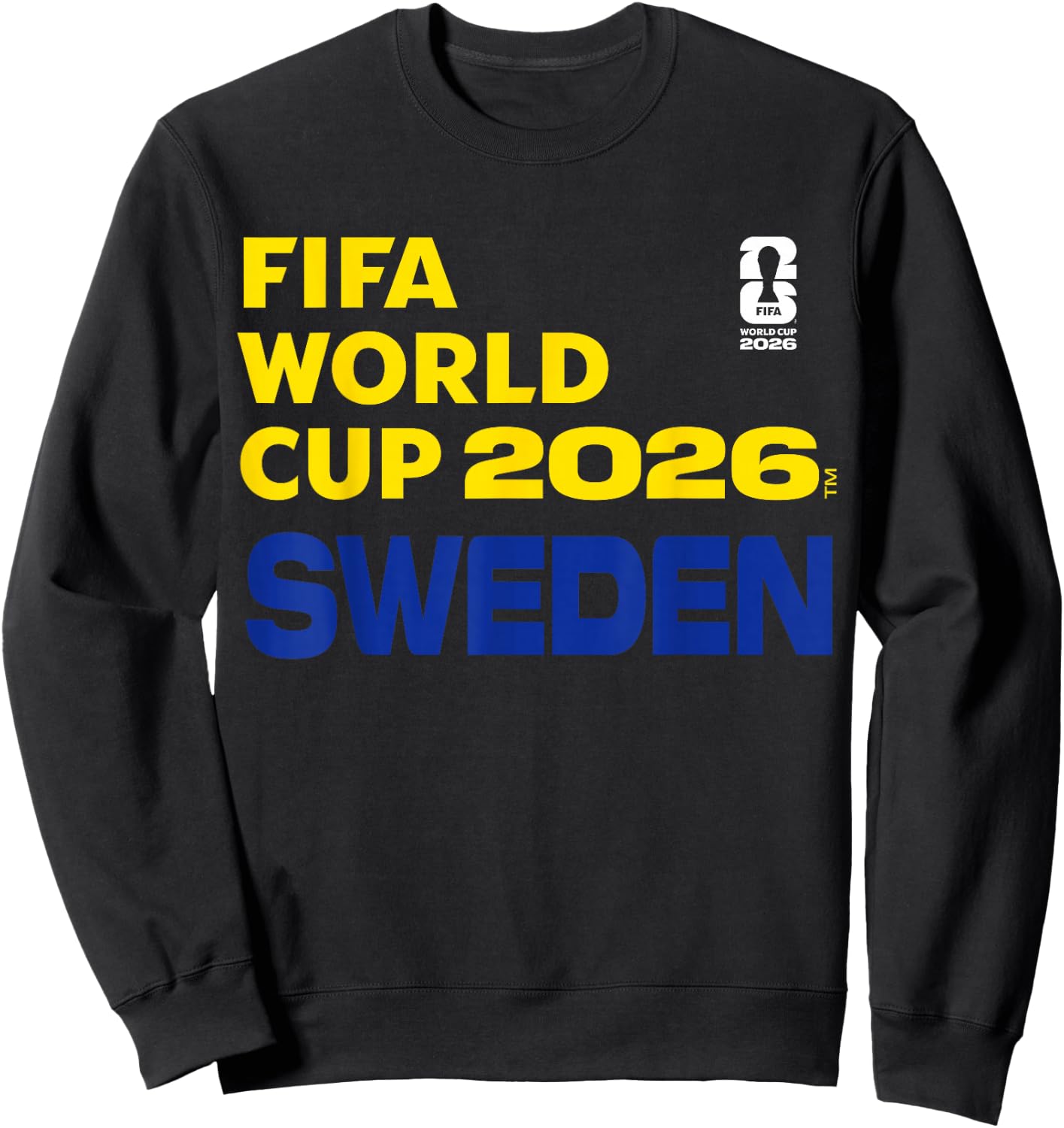 FIFA World CUP26 Sweden Block Letters Sweatshirt - Sweatshirt | Black