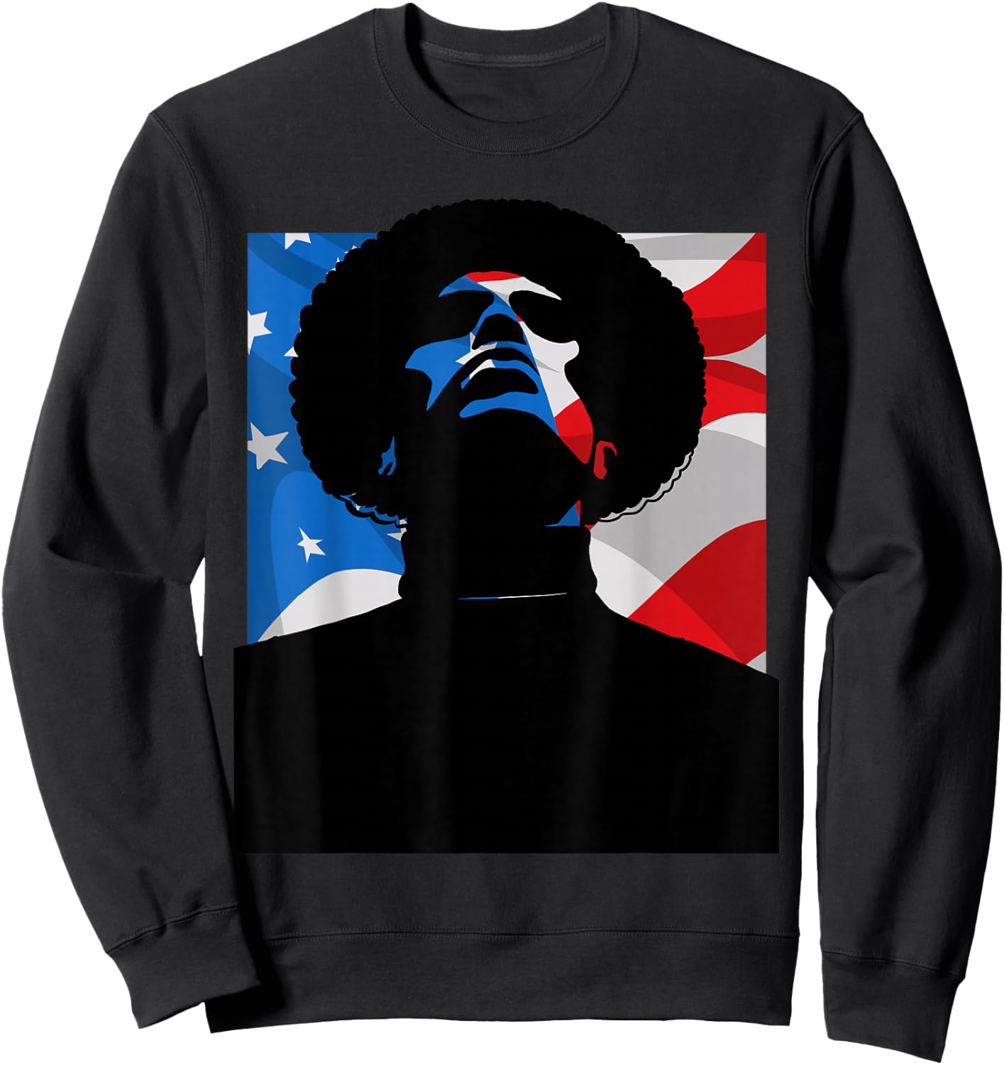 Black Power Panther Party Afro1966 American Flag Sweatshirt - Sweatshirt | Black