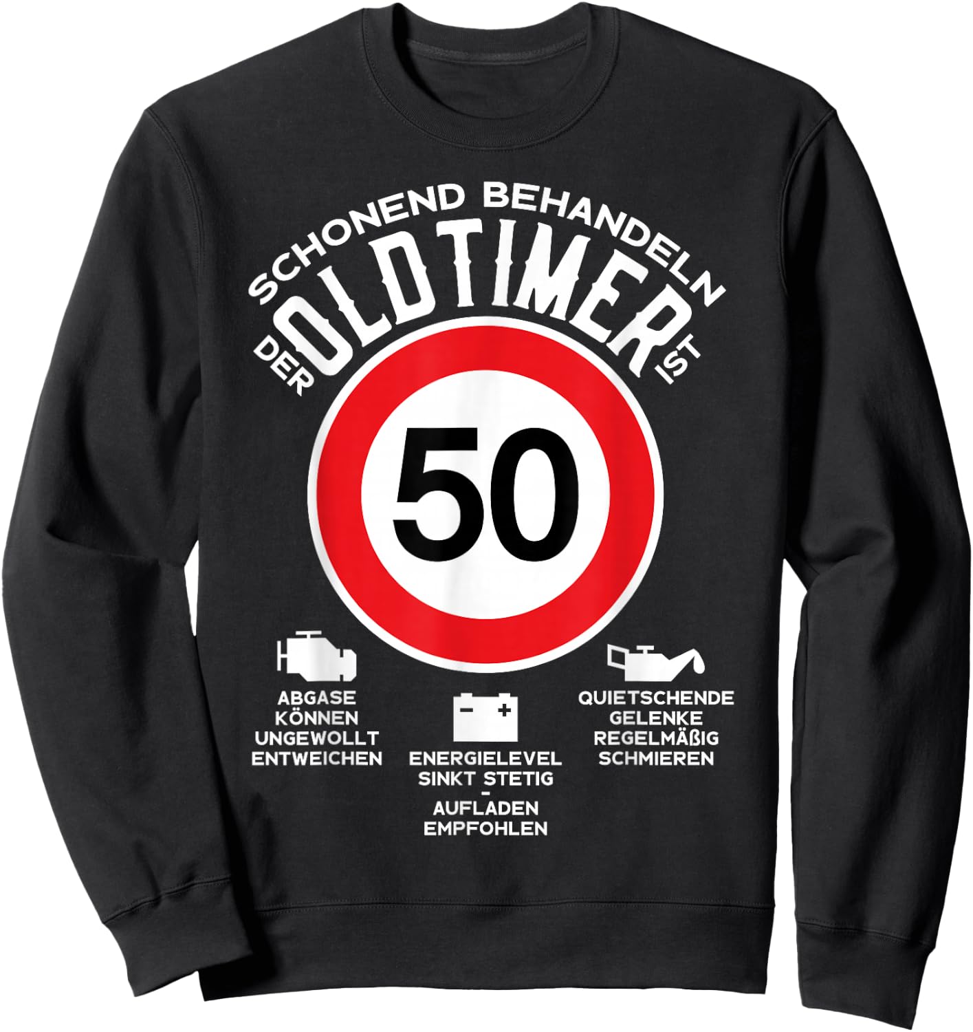 TEMPO 50 YEARS GENTLE TREATING OLDTIMER 50th BIRTHDAY , black Sweatshirt - Sweatshirt | Black
