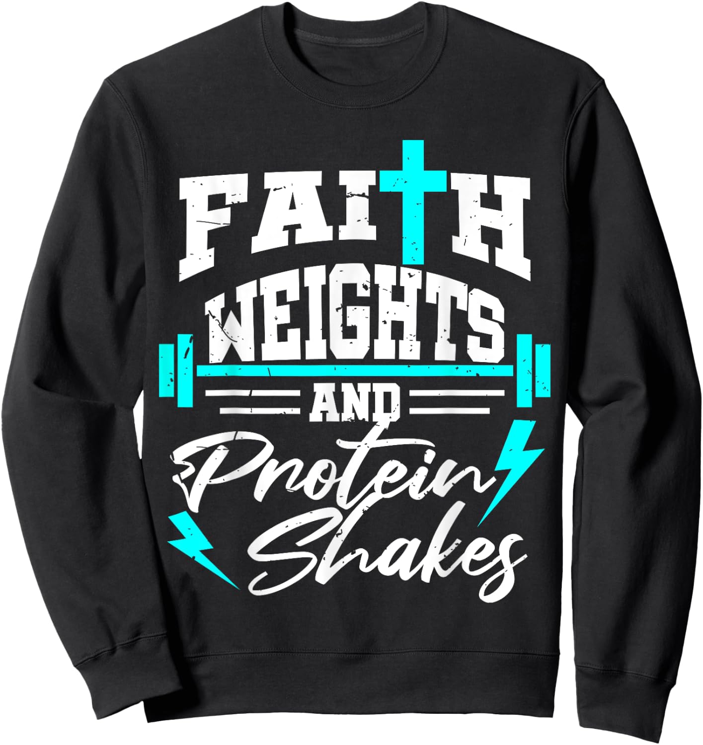 Christian Workout Fitness Weightlifting Body Building Gift Sweatshirt - Sweatshirt | Black