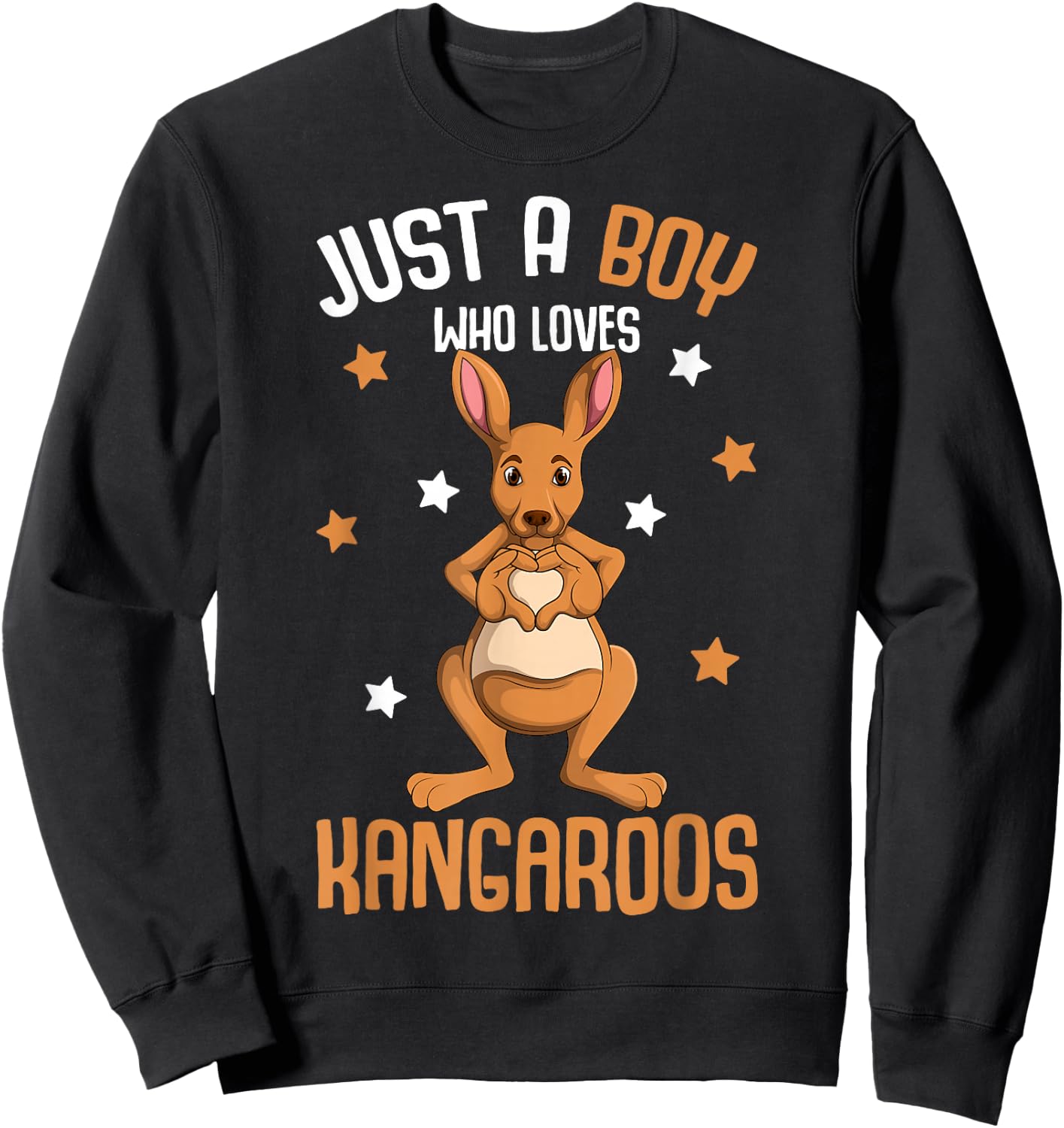 Just a Boy who loves Kangaroos Kids Boys Kangaroo Sweatshirt - Sweatshirt | Black