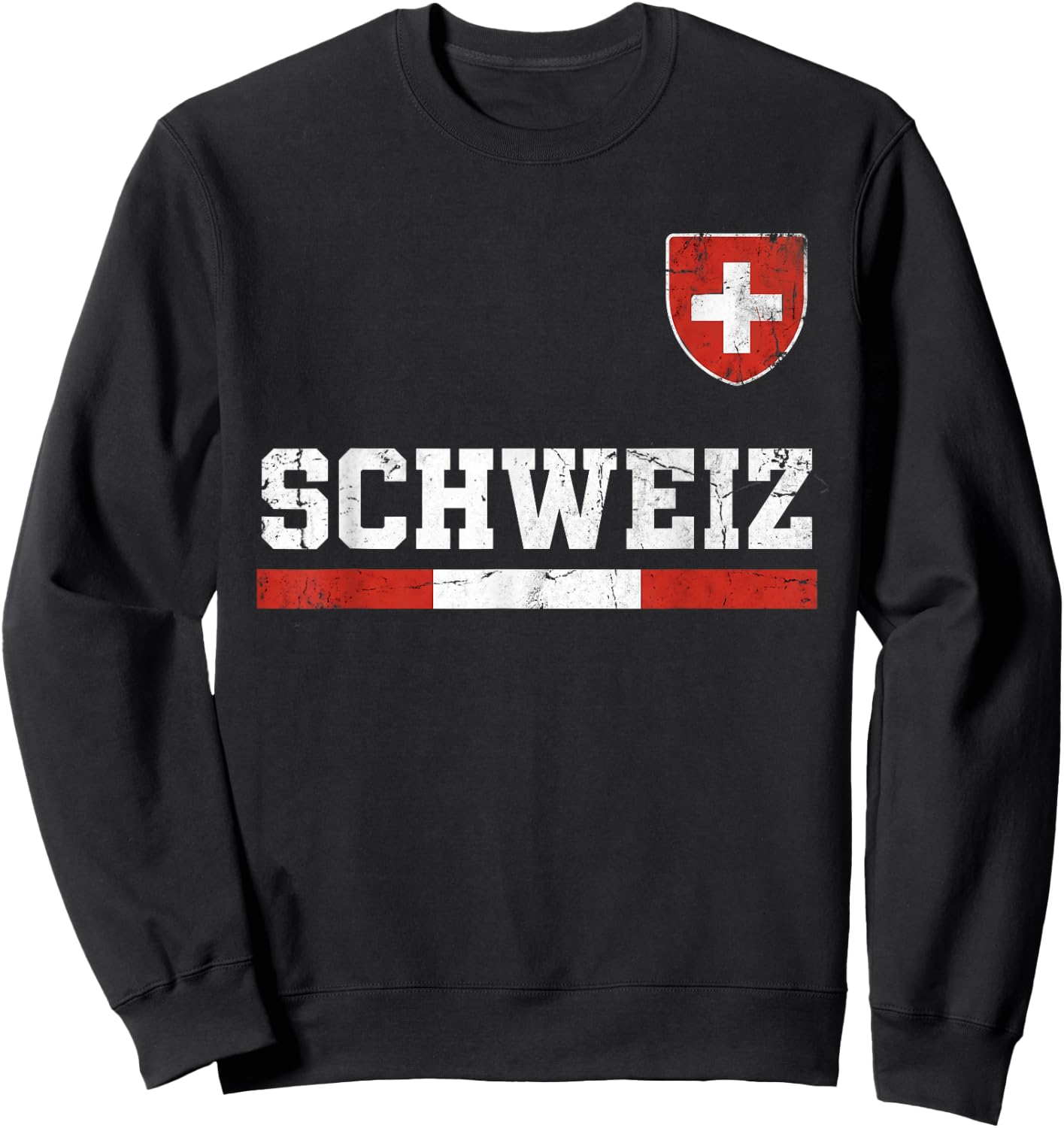 Switzerland Schweiz Suisse Swiss Schweizer Jersey Sweatshirt - Sweatshirt | Black