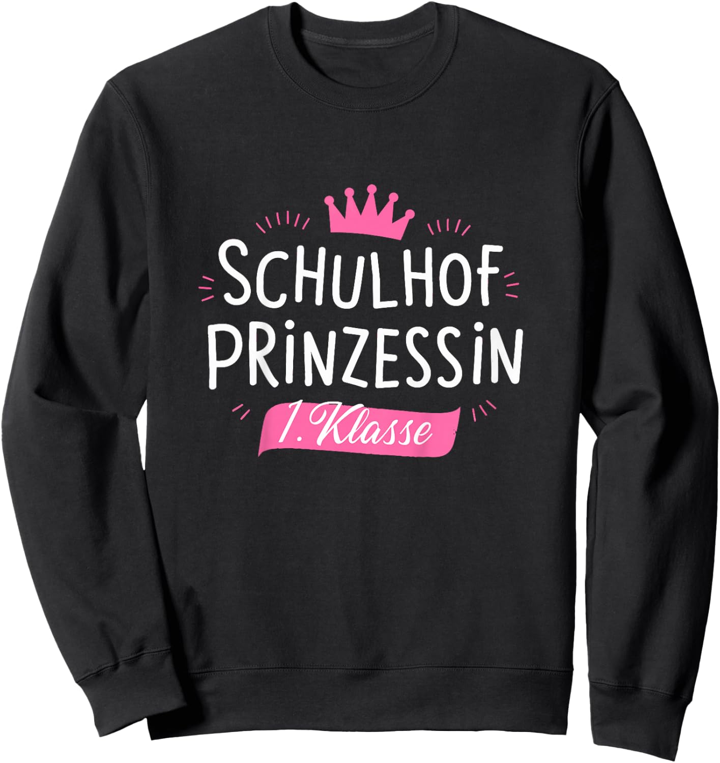 Kinder Kita Abgängerin Schulhof Prinzessin 1. Klasse Abschluss Sweatshirt - Sweatshirt | Black