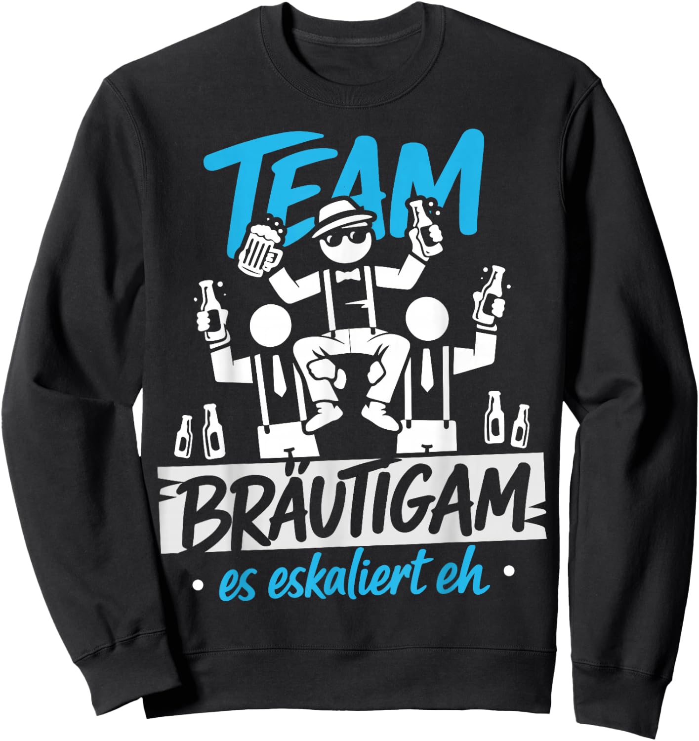 JGA Männer Junggesellenabschied Team Bräutigam JGA Sweatshirt - Sweatshirt | Black