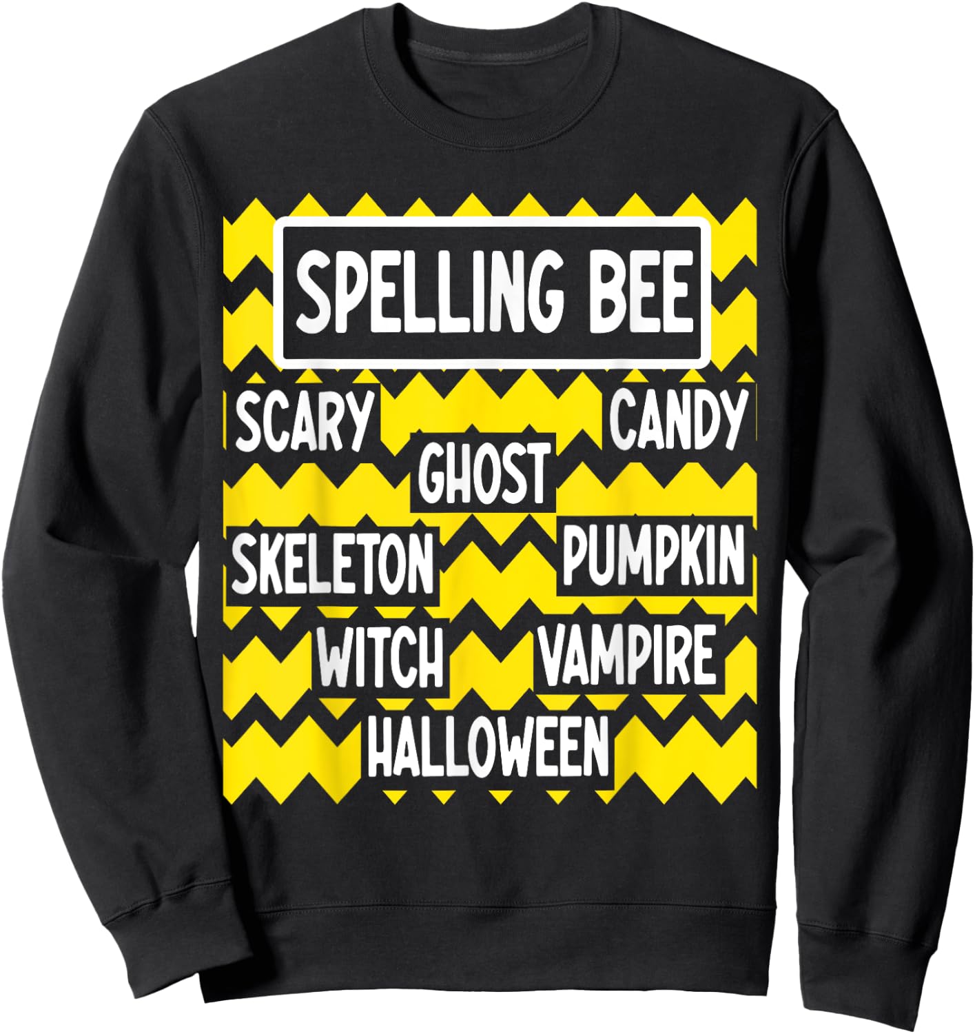 Halloween Costume Pun for Funny Teachers spelling bee Sweatshirt - Sweatshirt | Black