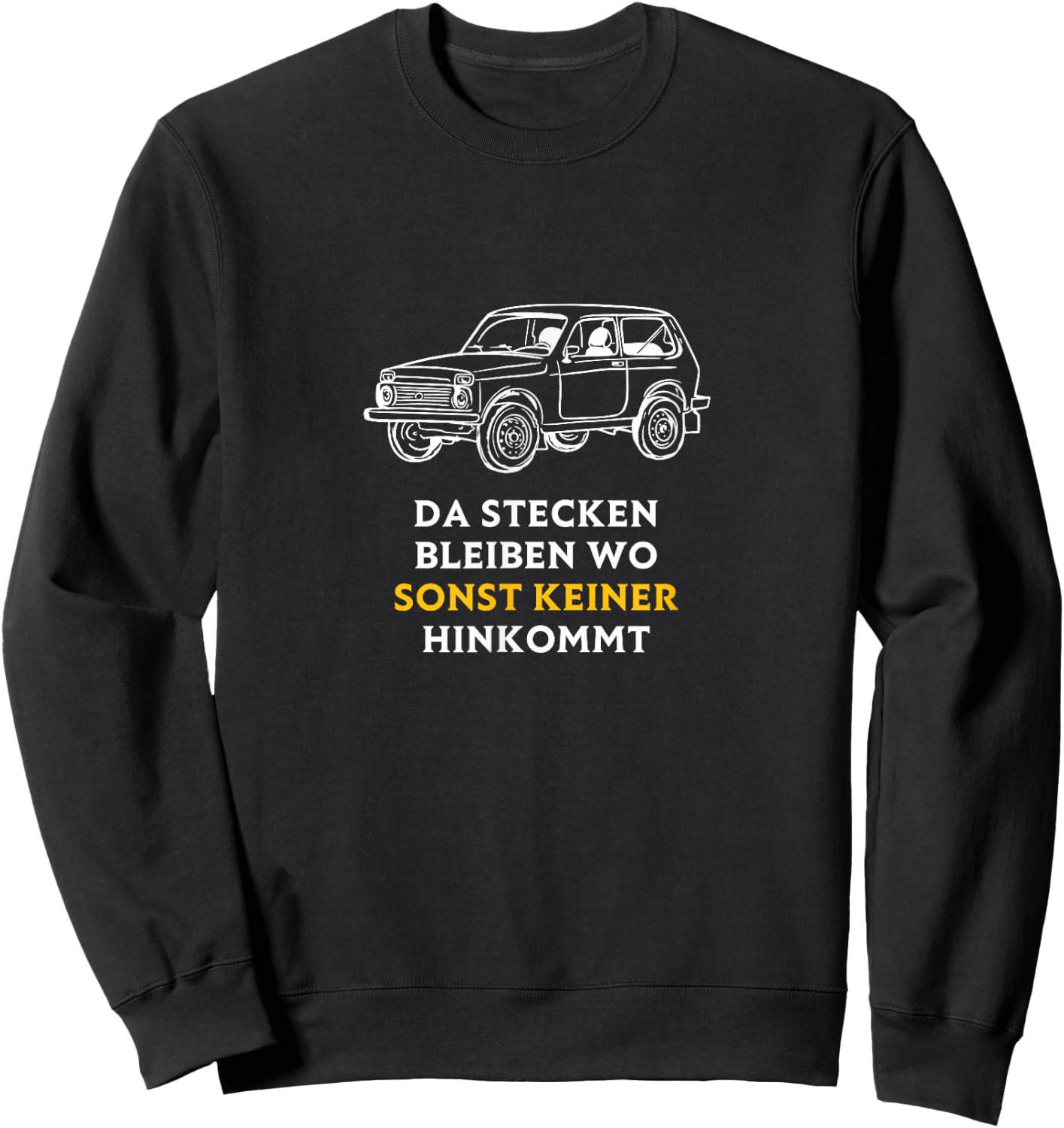 Lada Niva 4x4 Offroad Russland DDR Osten UdSSR Geländewage Sweatshirt - Sweatshirt | Black
