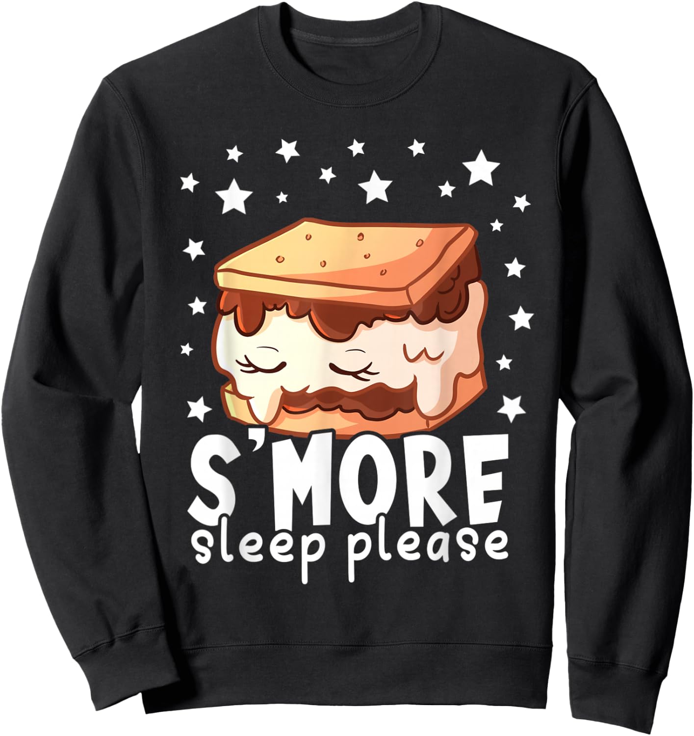 S'More Sleep I Marshmallow Pajamas for Boys Girls Camping Sweatshirt - Sweatshirt | Black