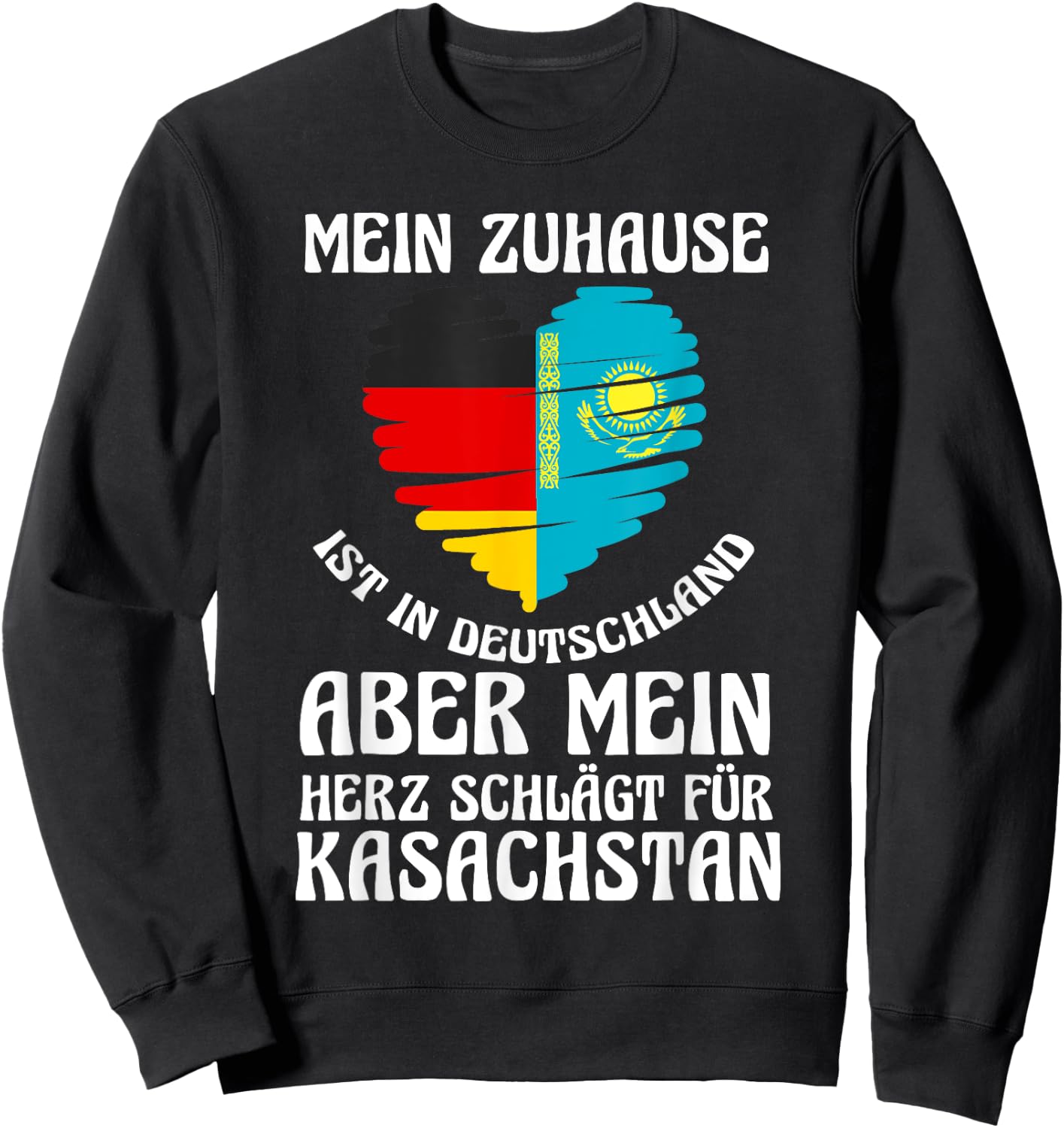 Kasachstan Deutschland Sweatshirt - Sweatshirt | Black