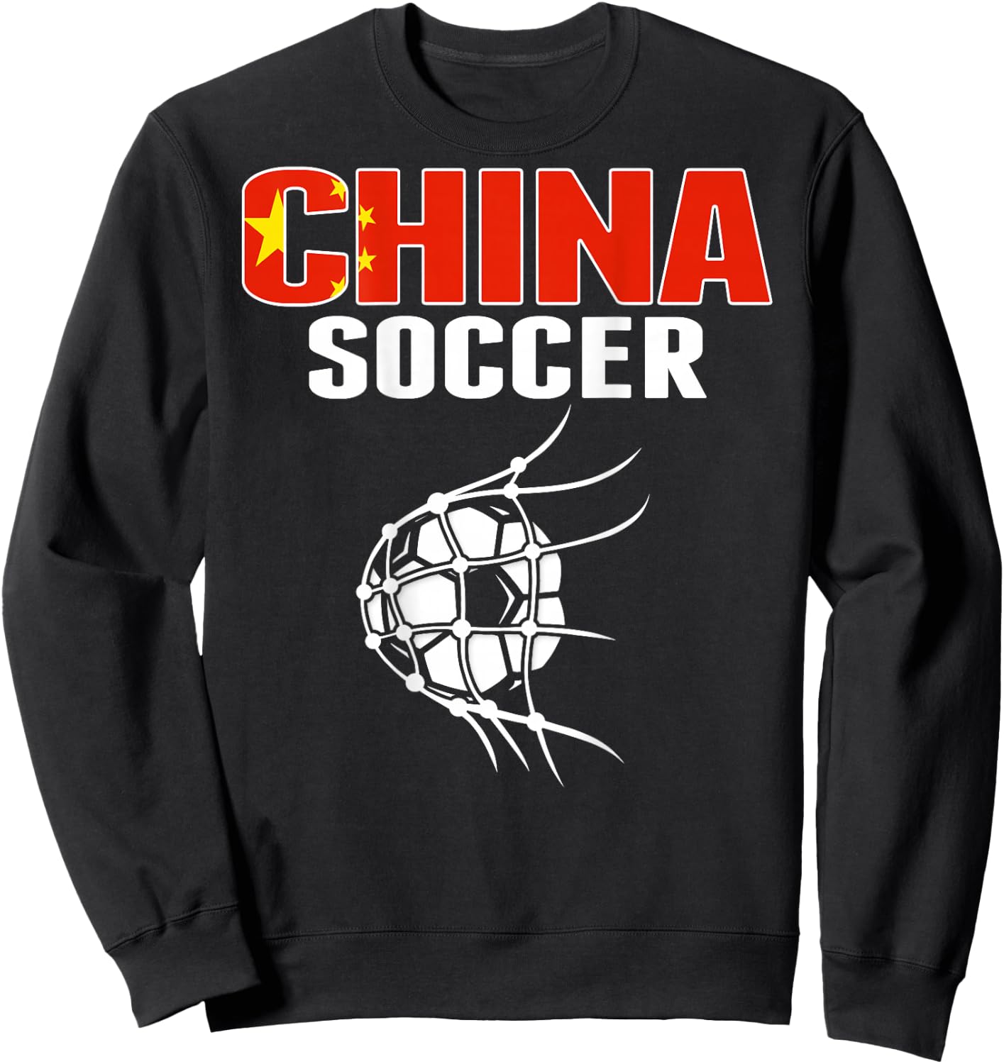 Proud China Soccer Fans Jersey Support Chinese Football Team Sweatshirt - Sweatshirt | Black