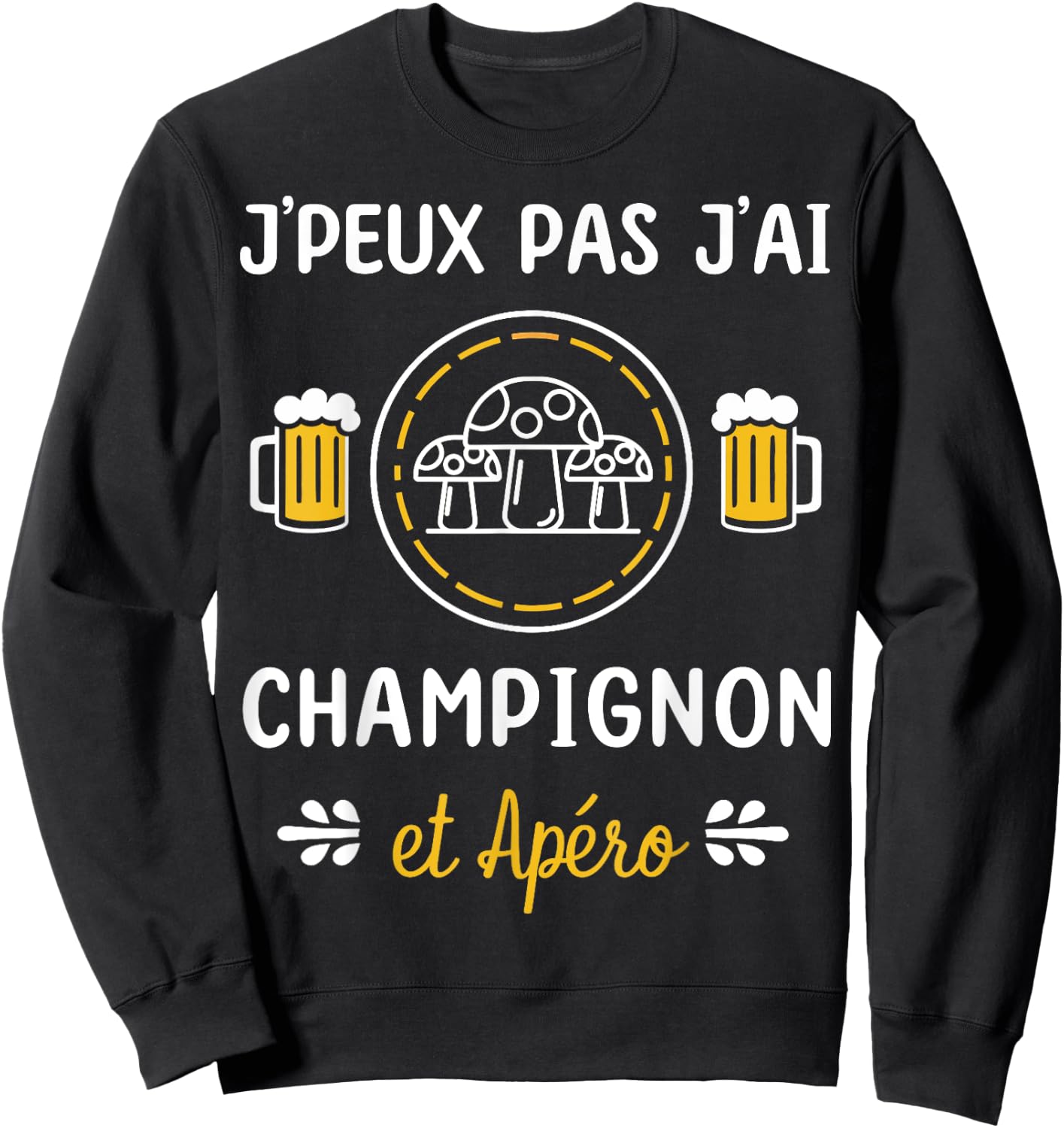 Je peux pas j'ai Mushroom Sweatshirt - Sweatshirt | Black
