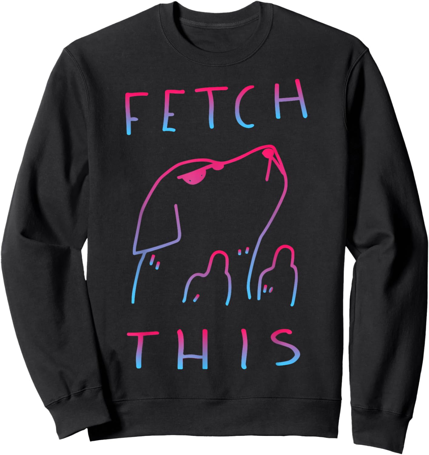 Fetch This dog cute Women Girls Kids Sweatshirt - Sweatshirt | Black
