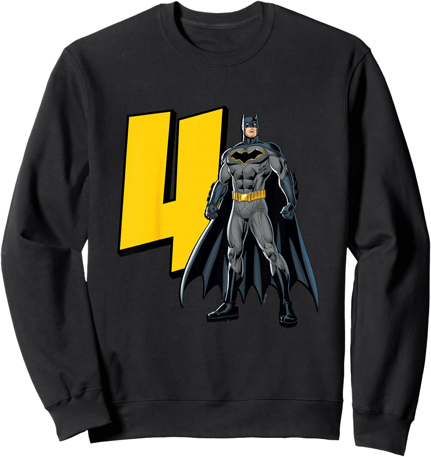 Kids Batman Super Hero 4th Birthday Sweatshirt - Sweatshirt | Black