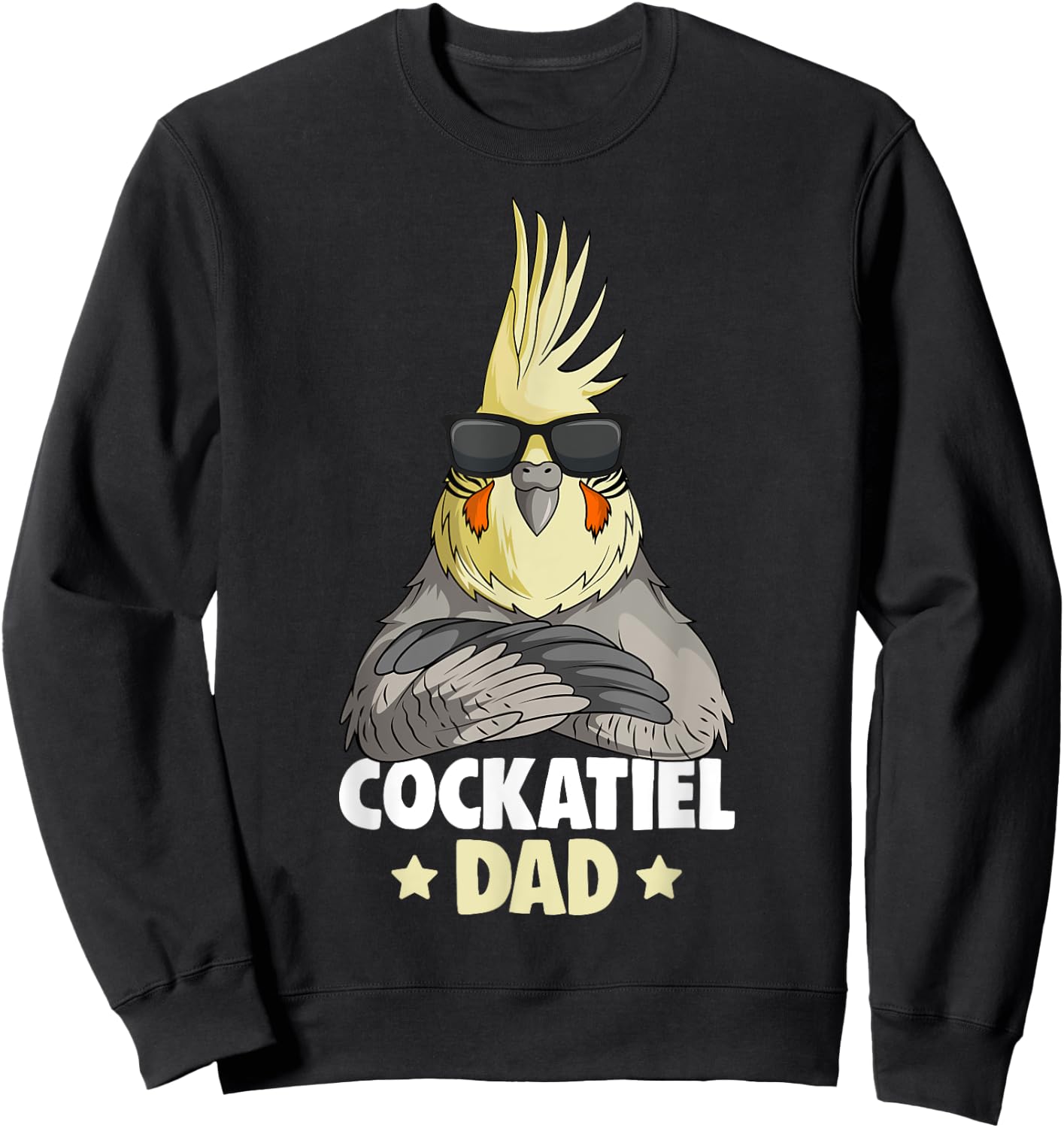 Cockatiel Dad Bird Sweatshirt - Sweatshirt | Black