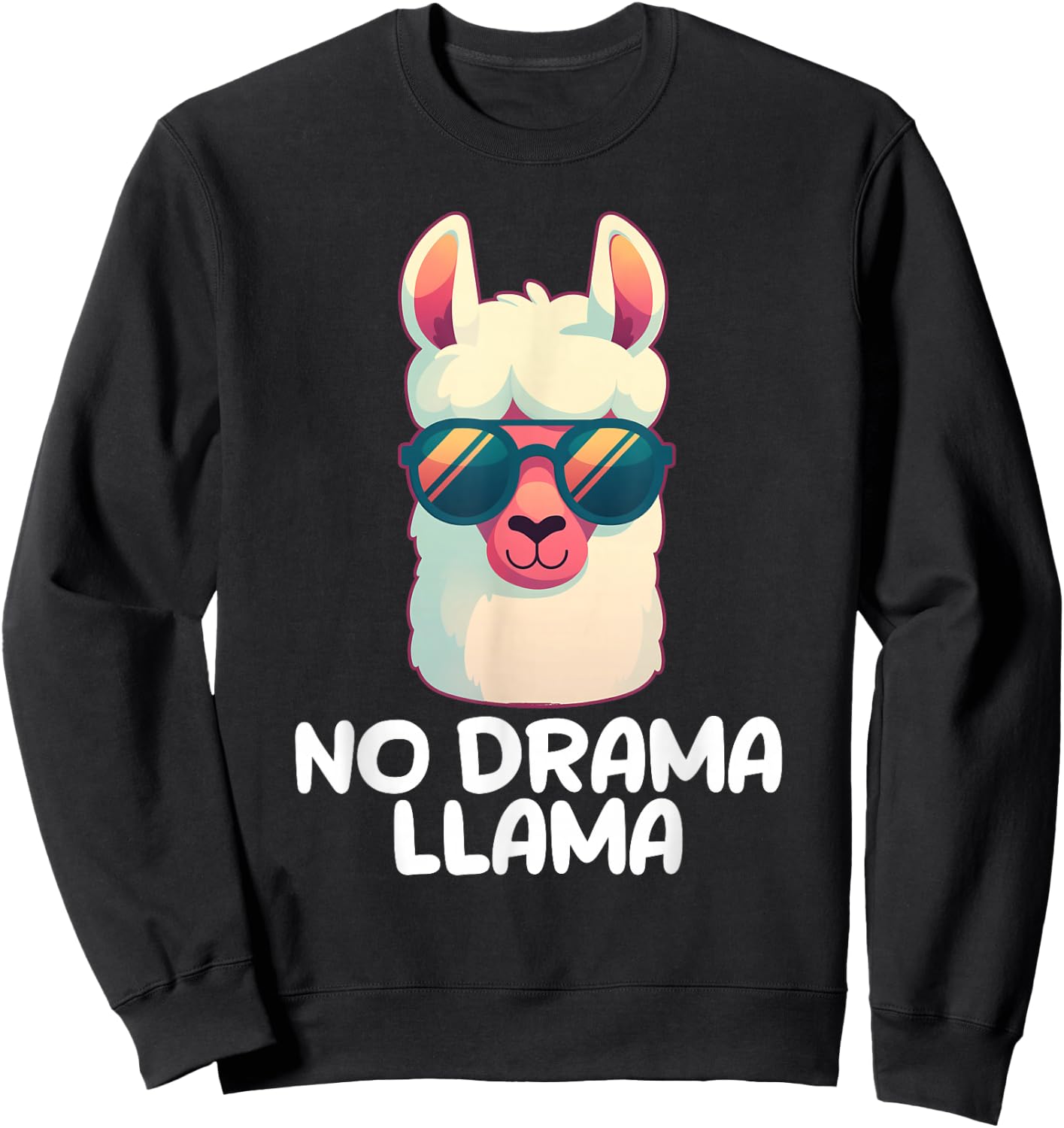 No Drama Llama Sweatshirt - Sweatshirt | Black