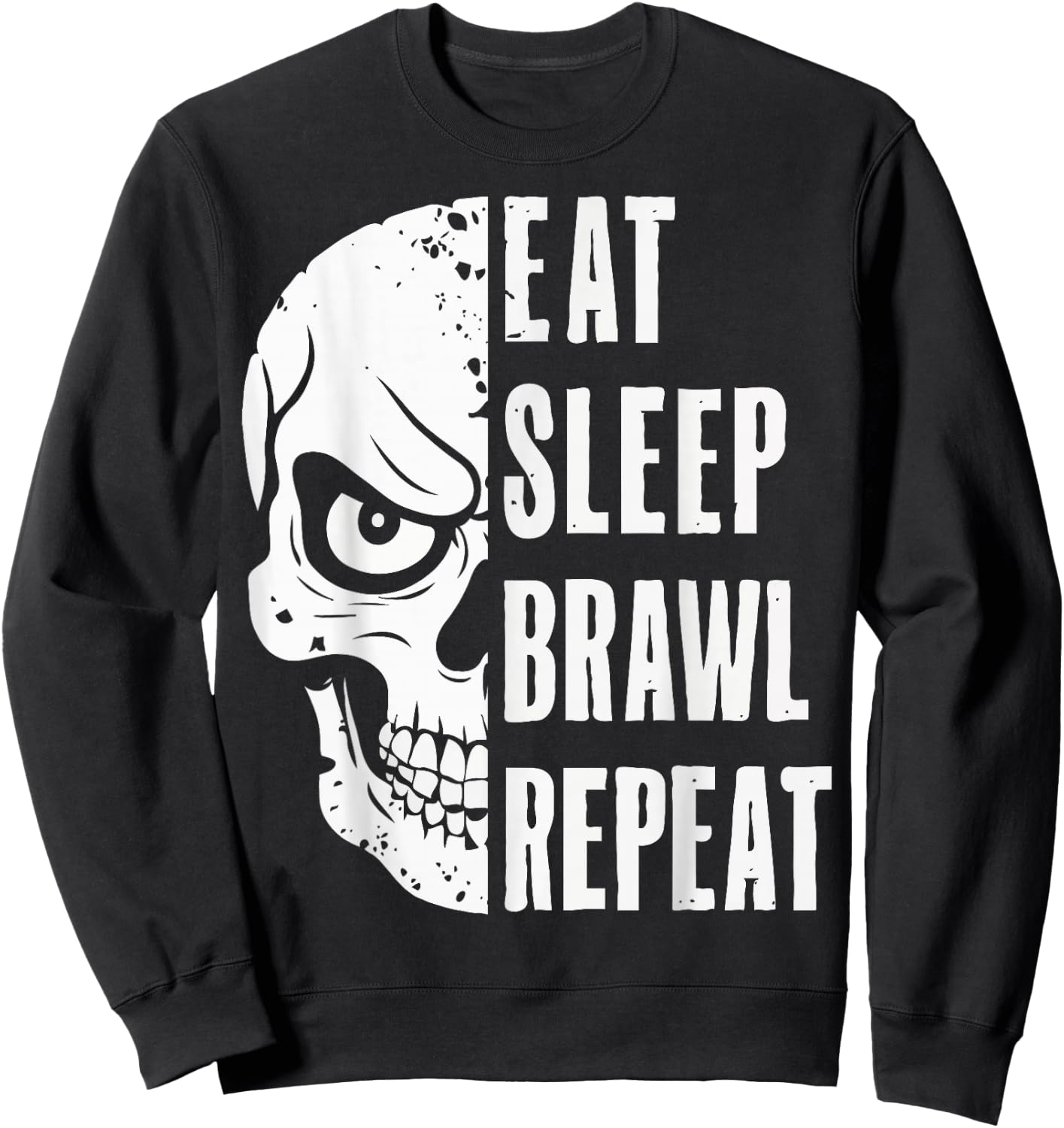 Eat Sleep Brawl Repeat Funny Video Gamer Gaming Sweatshirt - Sweatshirt | Black